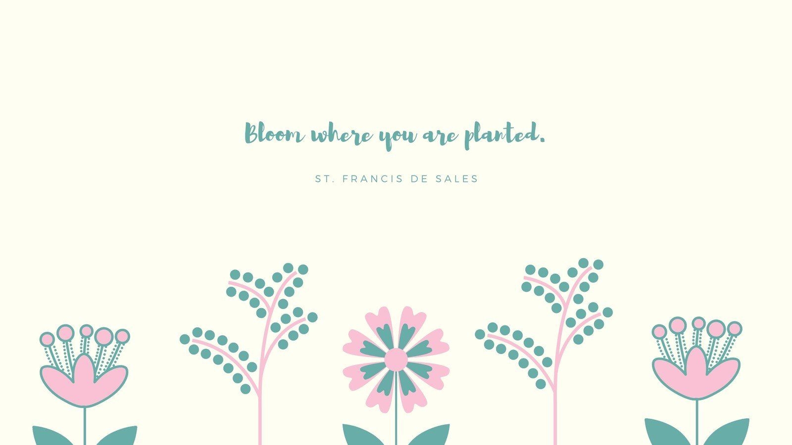 1600x900 Minimalist Floral Quote Spring Desktop Wallpaper, Desktop