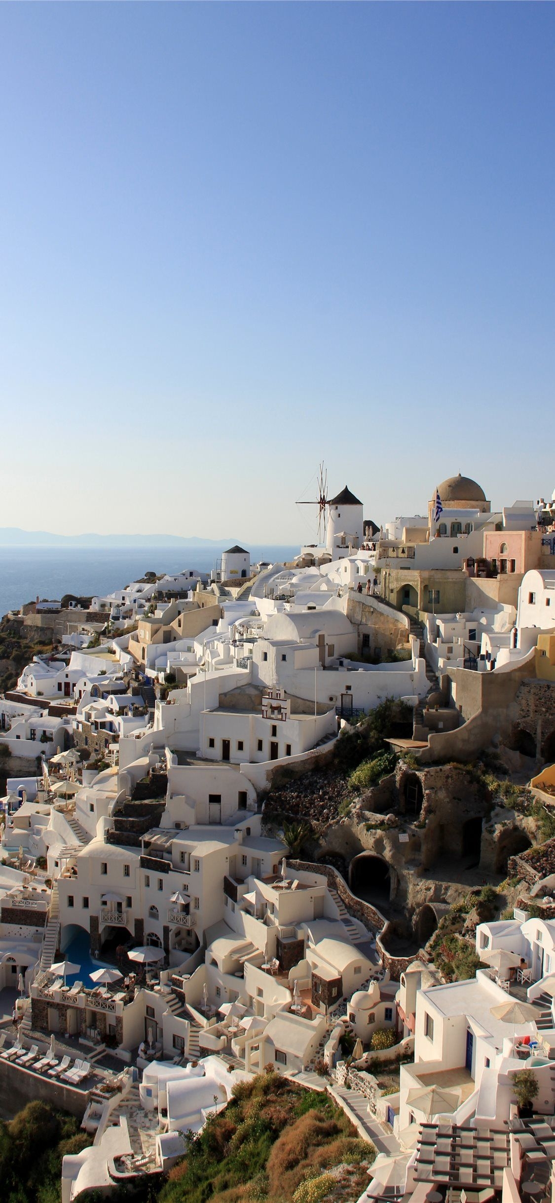 1130x2440 Calm at Santorini iPhone 11 Wallpaper Free Download, Phone