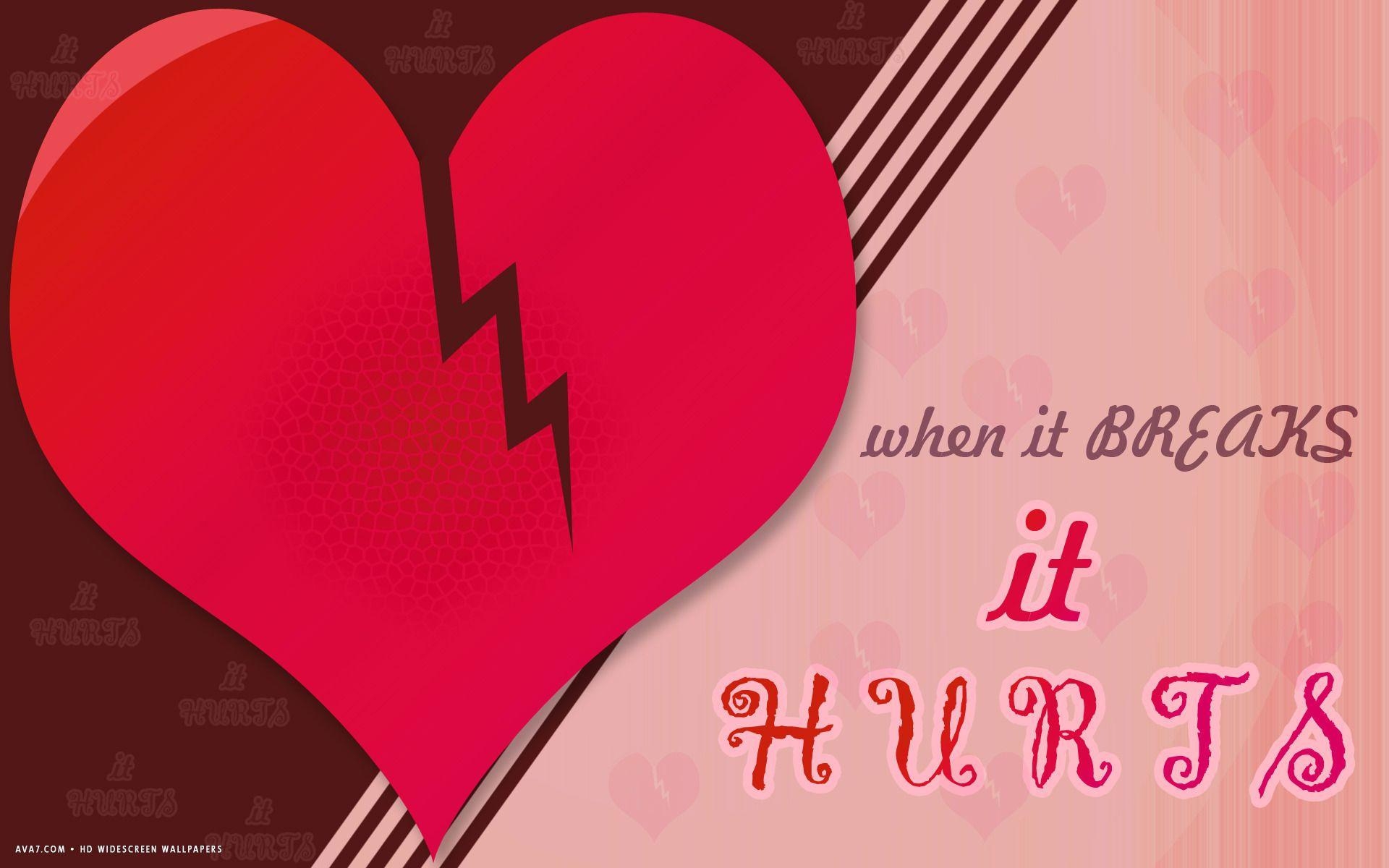 1920x1200 broken heart when it breaks it hurts HD widescreen wallpaper / romantic background, Desktop