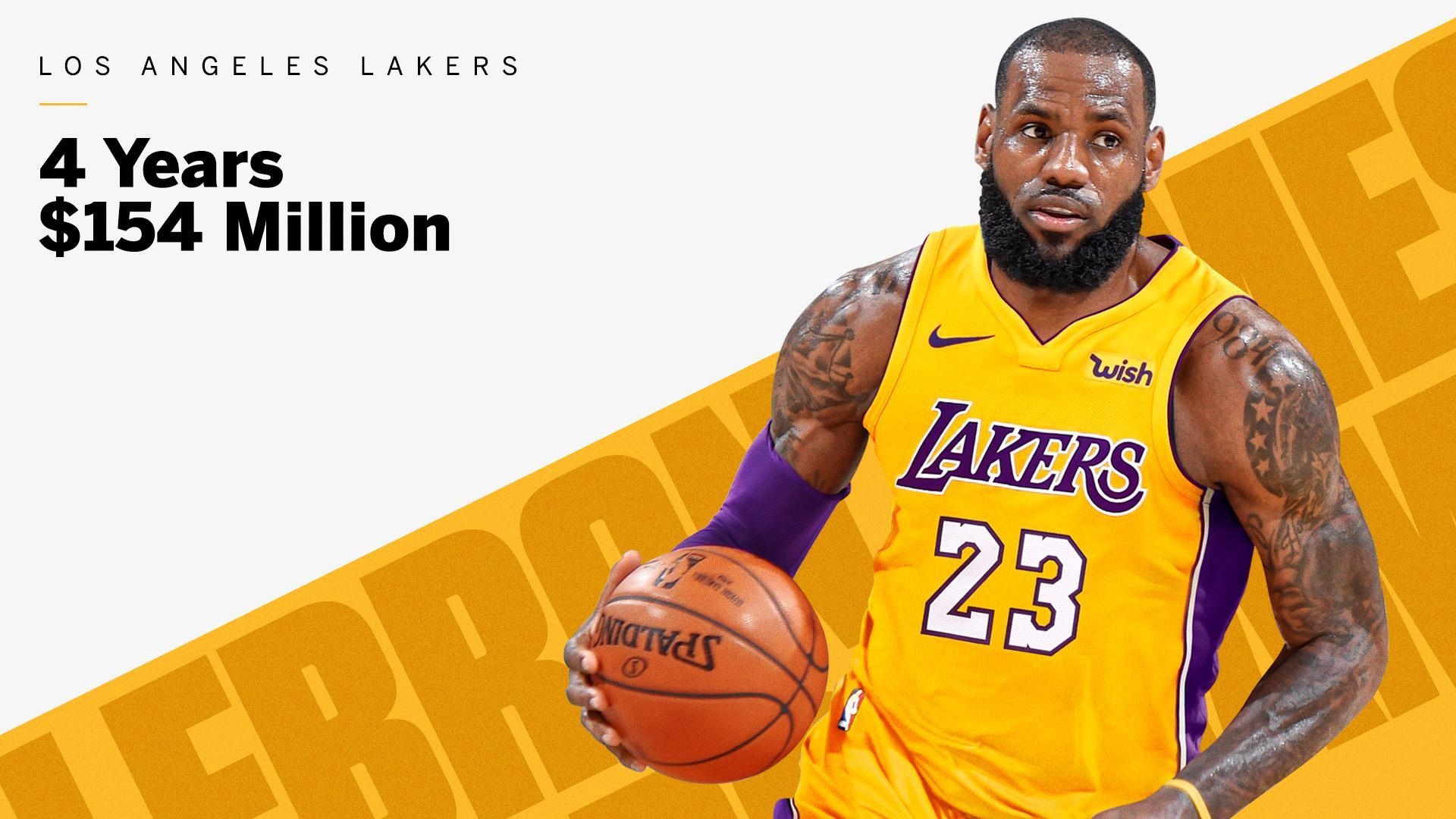 1920x1080 LeBron James Signs 4 Year, $154 Million Deal With The Los Angeles Lakers, Desktop