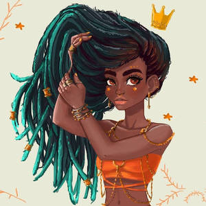 300x300 Download Cartoon Cute Black Girl Pink Aesthetic Wallpaper, Phone