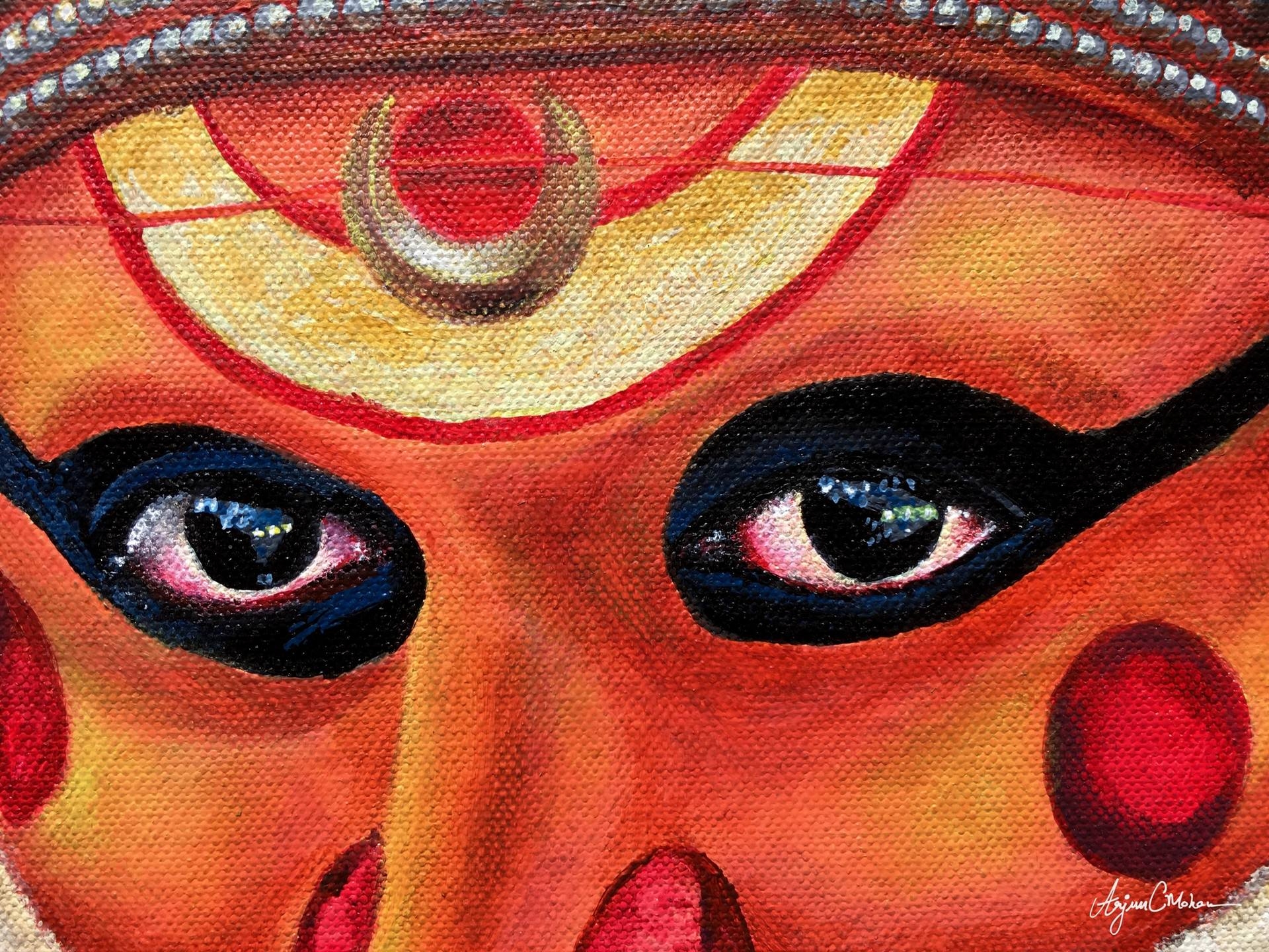 1920x1440 The Living Gods of Malabar- Muthappan Theyyam Painting by Arjun C Mohan, Desktop