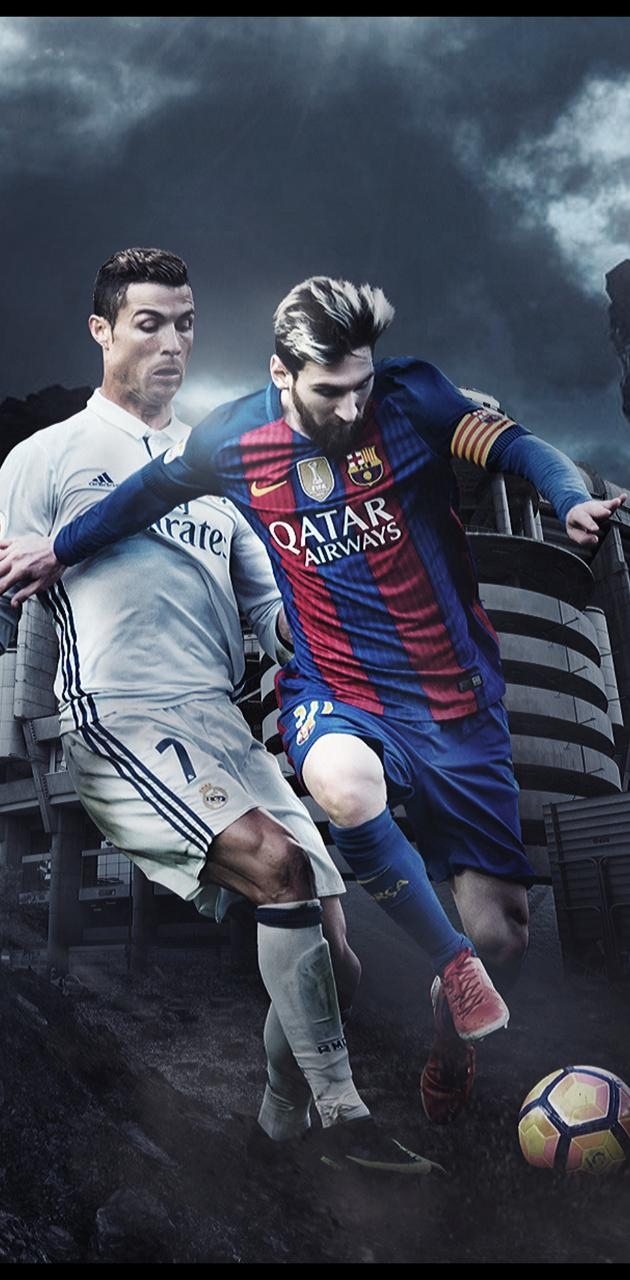 630x1280 Messi and ronaldo wallpaper, Phone