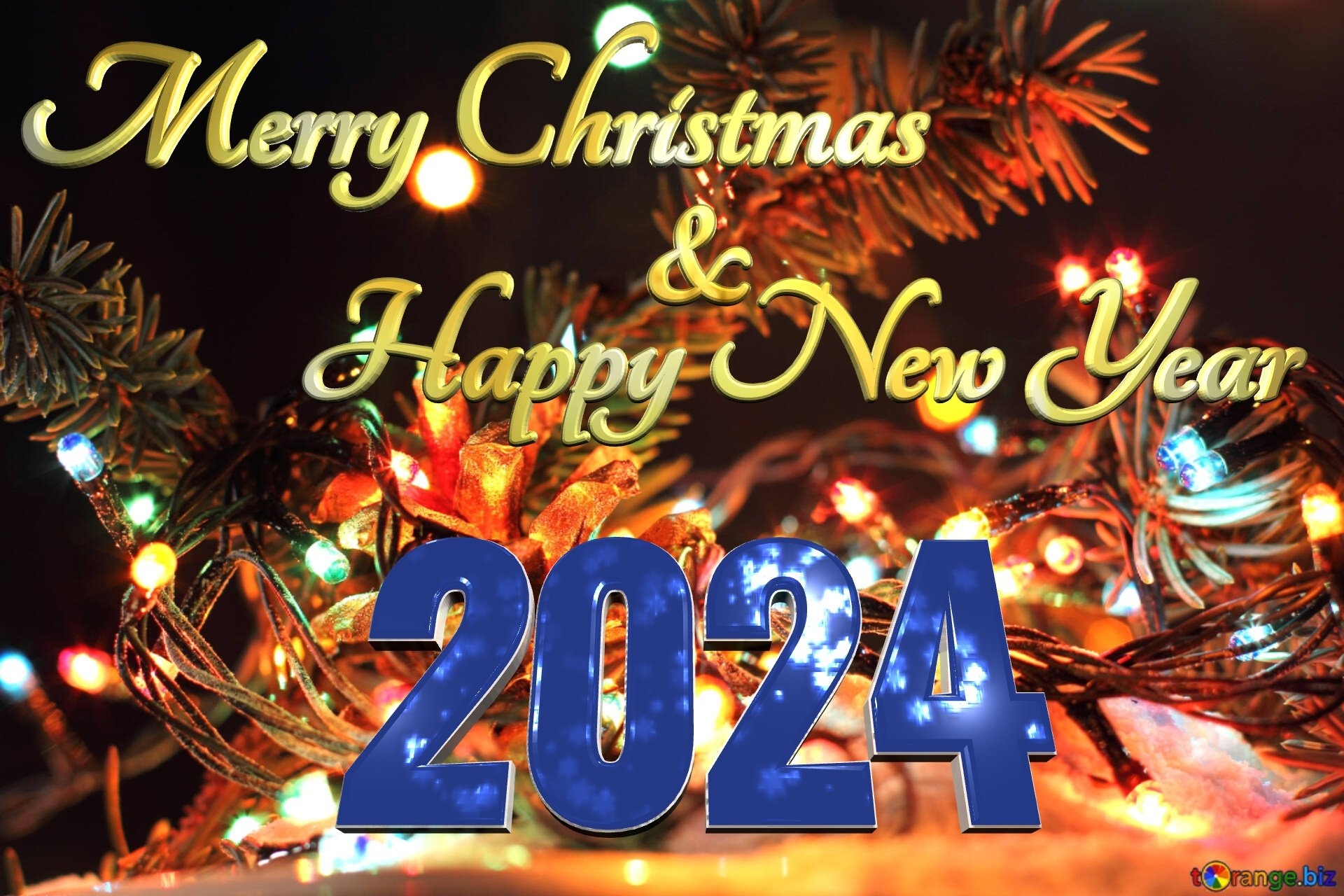 1920x1280 Merry Christmas And Happy New Year 2024 Free Image, Desktop