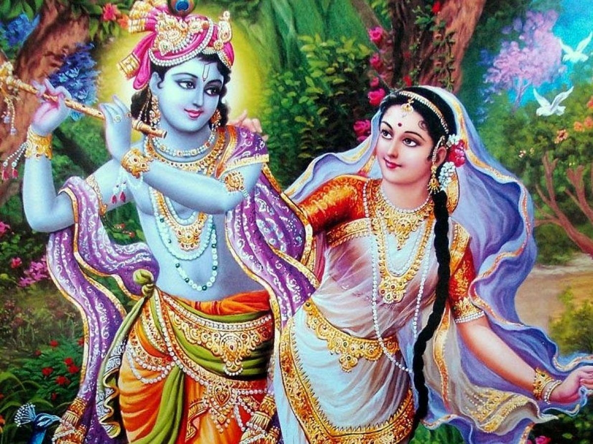 1200x900 Face Of Krishna Radha, Desktop