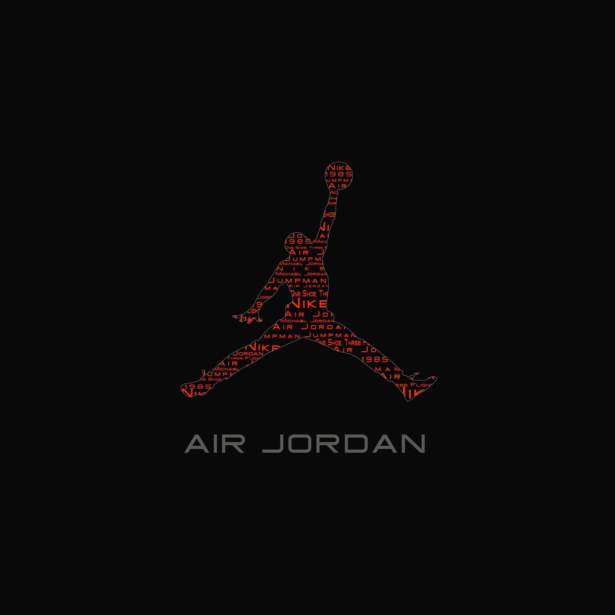 2050x2050 Nike Air Jordan Logo Wallpaper, Phone