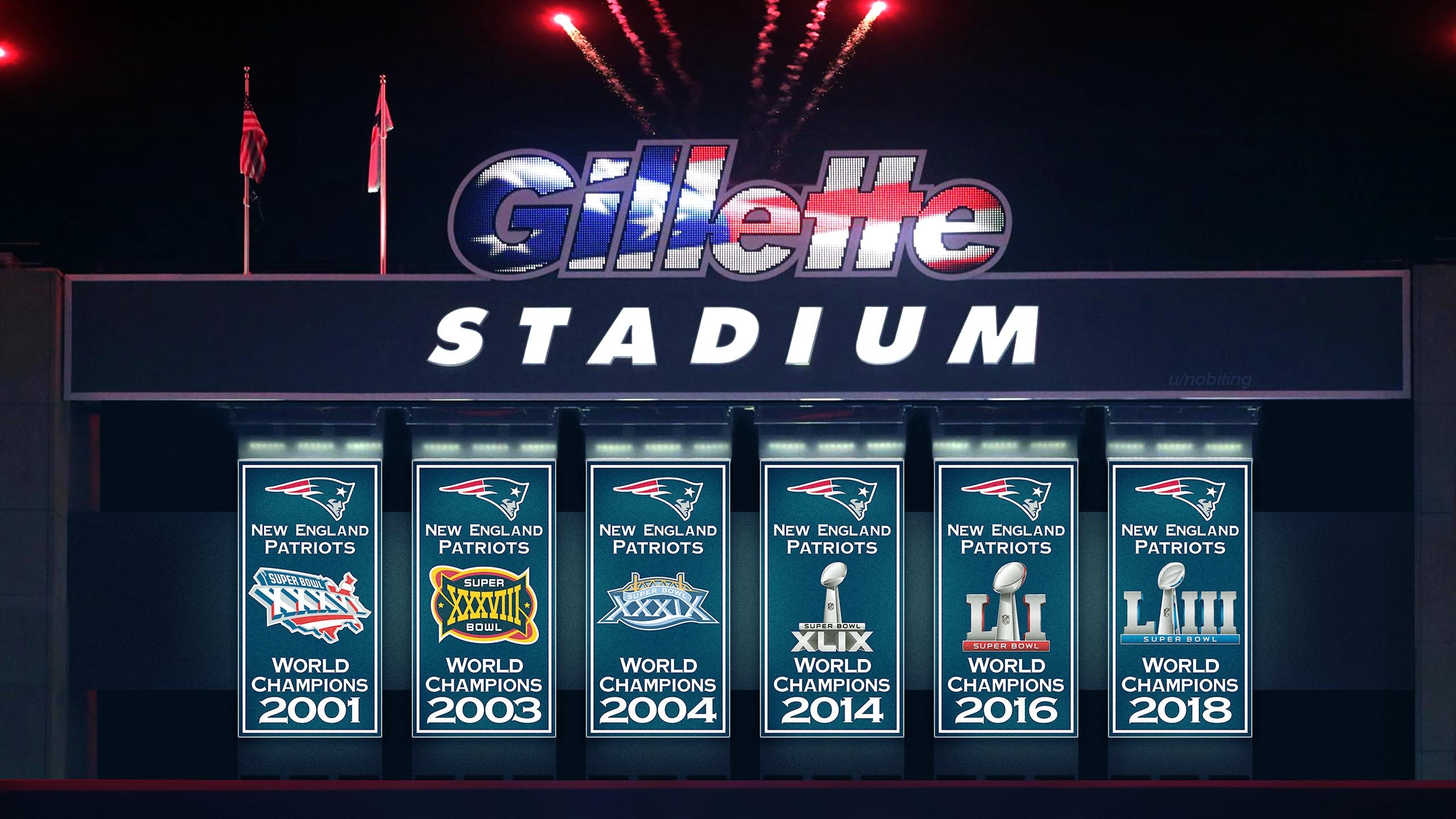 2560x1440 UPDATED GILLETTE STADIUM SUPER BOWL BANNERS (6X) (Photoshop by me, feel free to use as wallpaper): Patriots, Desktop