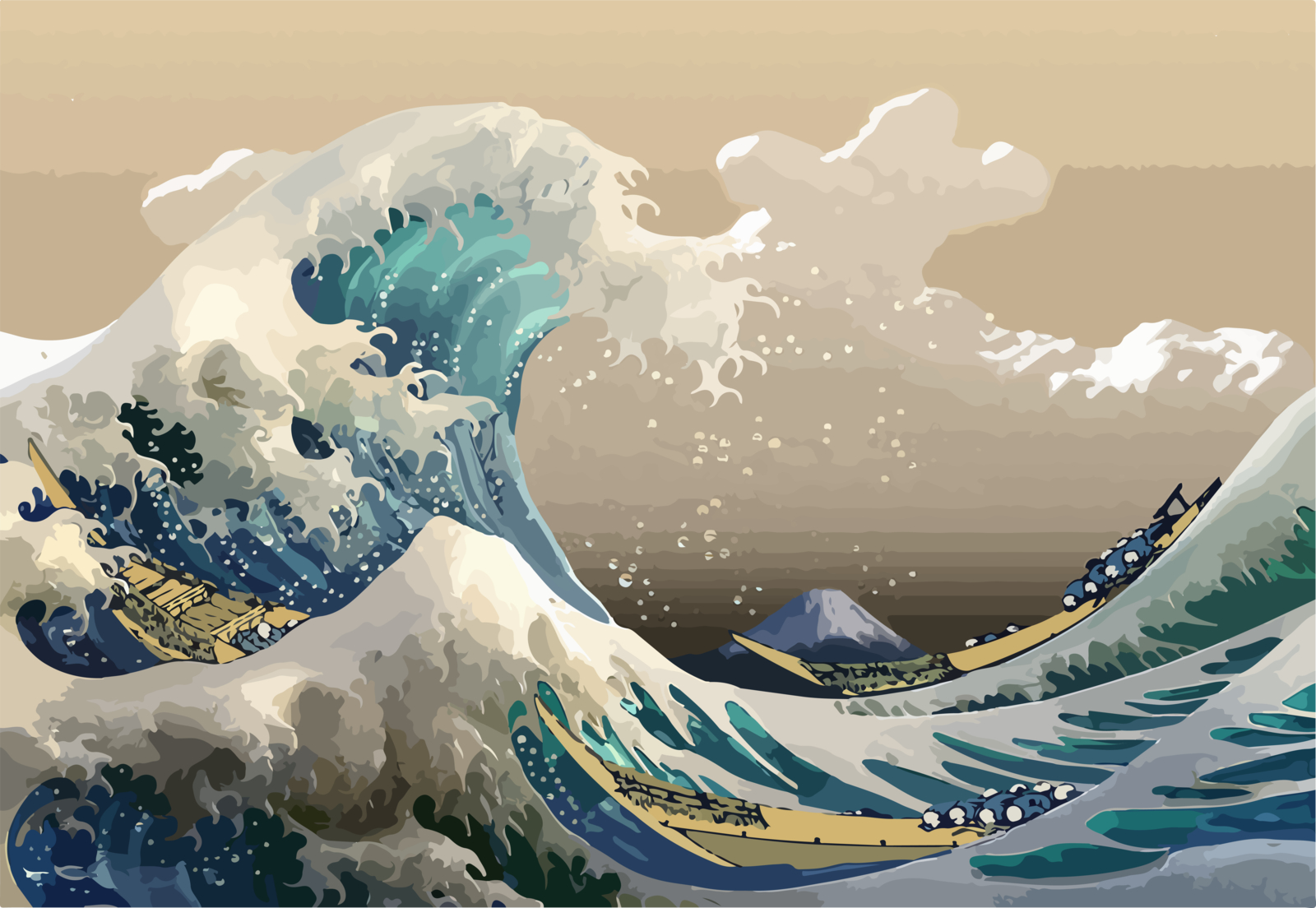 1600x1110 MODERN The Great Wave off Kanagawa, Desktop