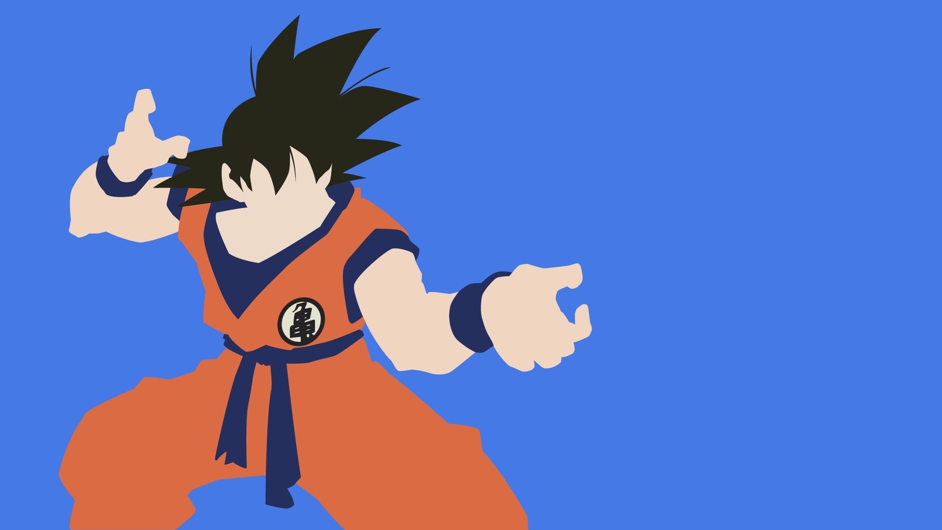 1920x1080 Son Goku illustration, Son Goku, Super Saiyan, minimalism HD, Desktop