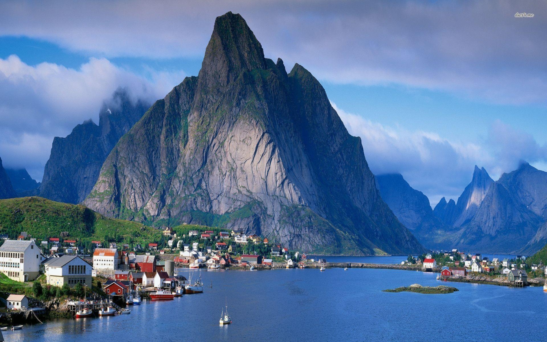 1920x1200 Norway Village, Winter wallpaper, Desktop