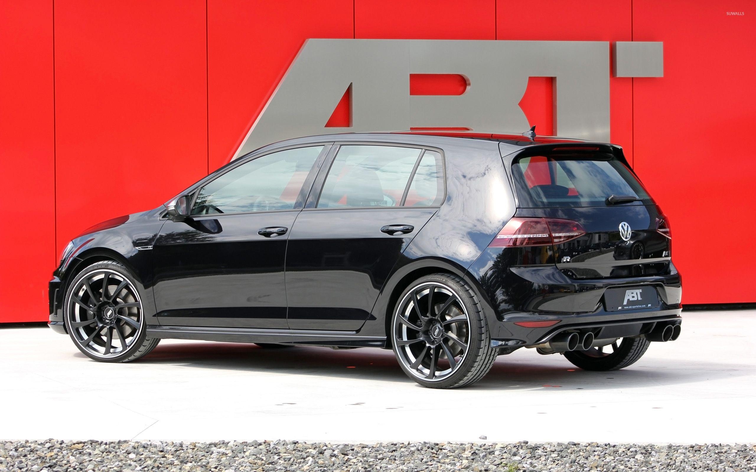 2560x1600 Black 2014 ABT Volkswagen Golf Mk7 back side view wallpaper, Desktop