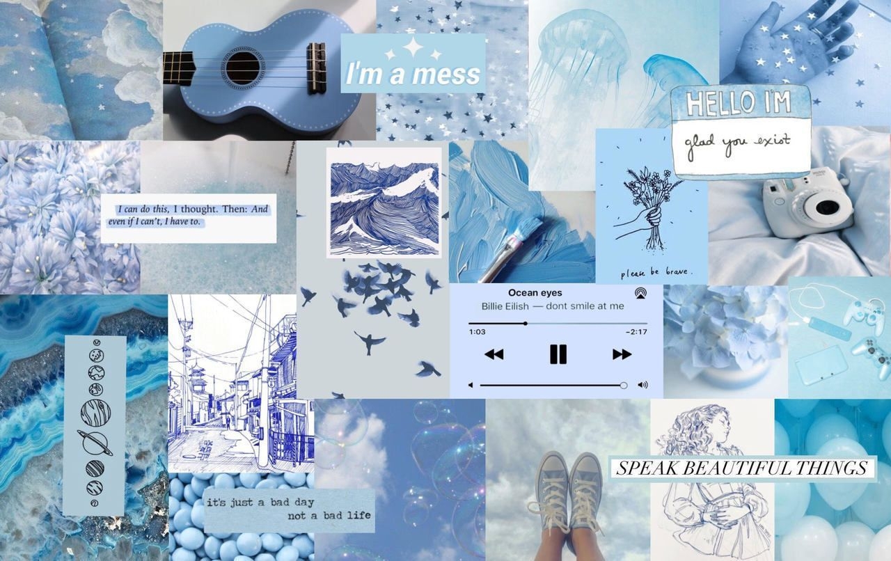 1280x810 blue Anime Aesthetic Wallpaper Laptop. Blue Aesthetic Tumblr, Cute Laptop Wallpaper, Aesthetic Desktop Wallpaper, Desktop