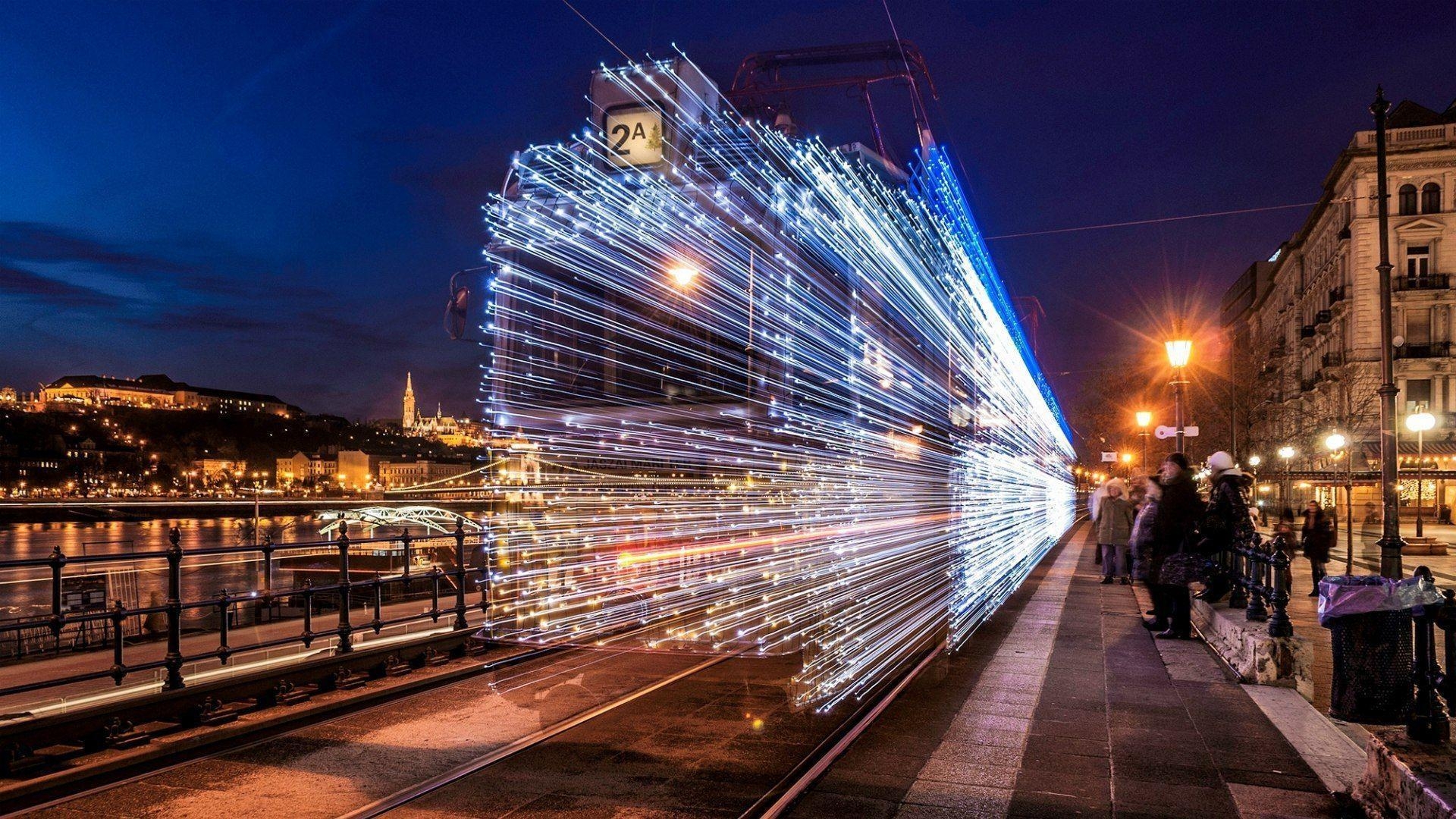 1920x1080 A tram stop in Budapest, Hungary wallpaper and image, Desktop