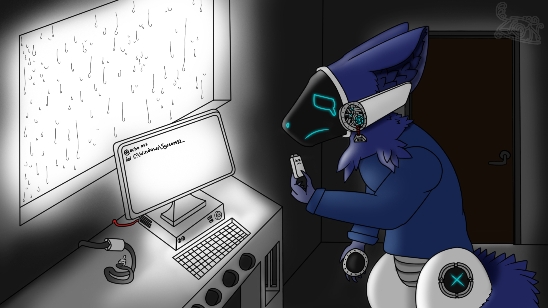 1920x1080 A protogen's last resort (Art by me), Desktop