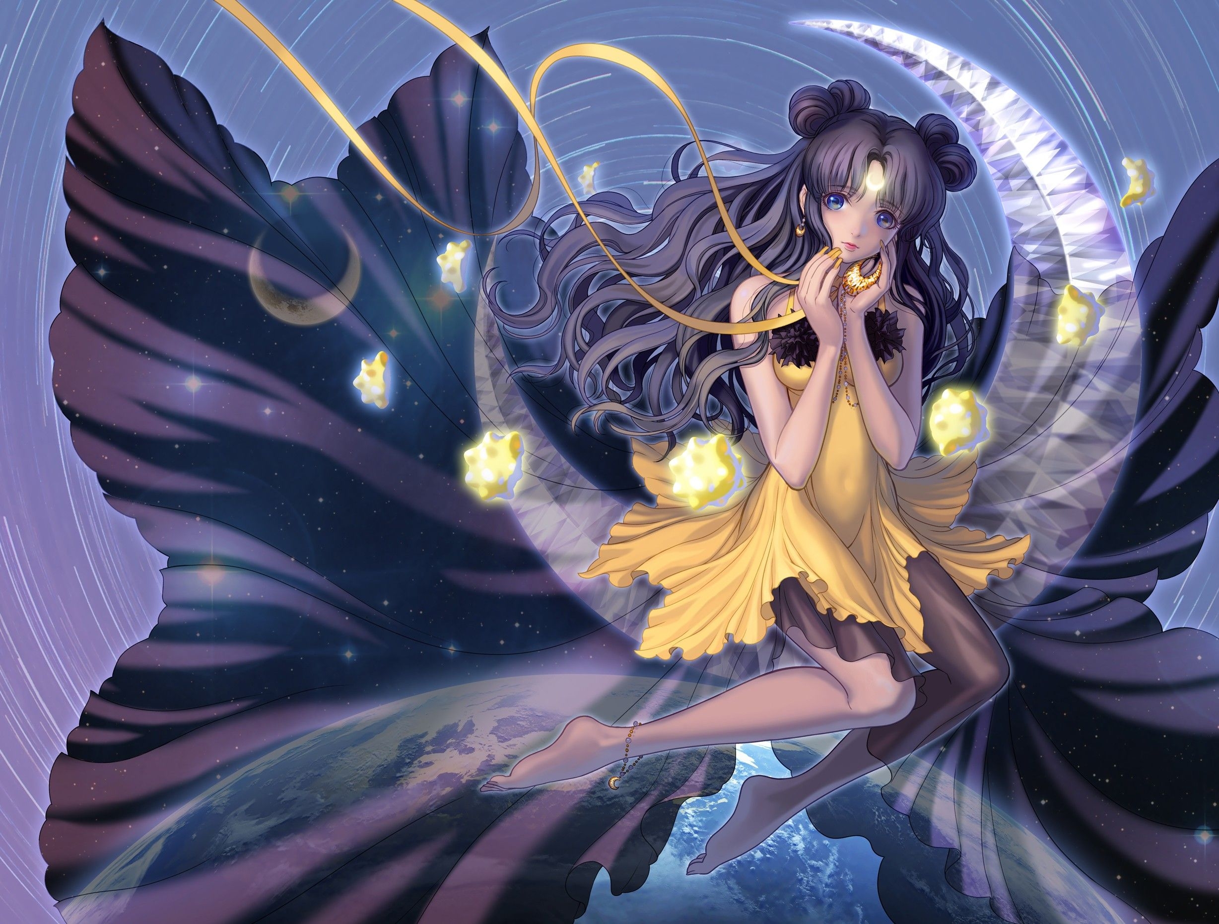 2460x1870 #Sailor Moon, #Luna, #anime girls wallpaper HD Wallpaper, Desktop