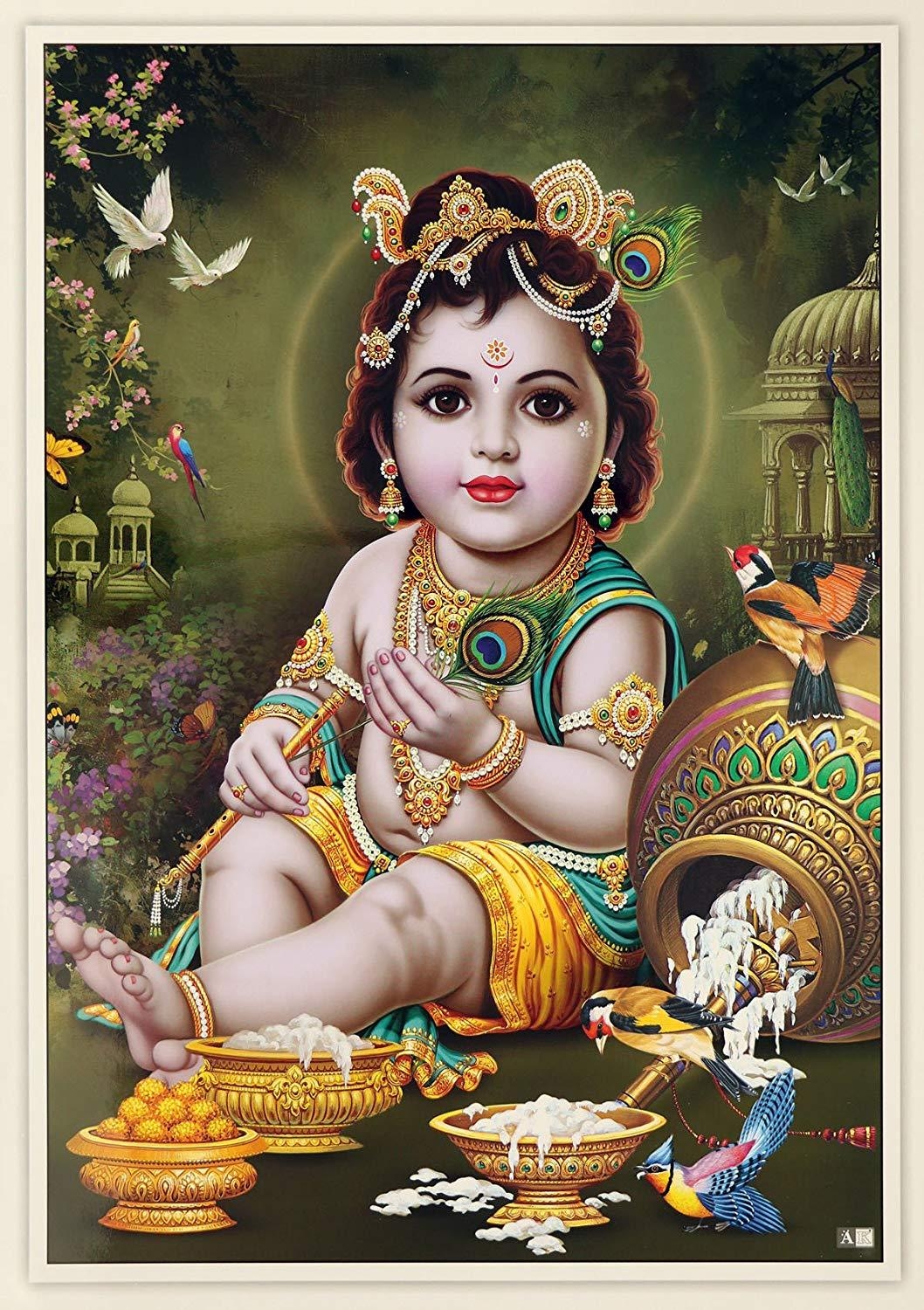 1060x1500 Avercart Lord Krishna Krishna Poster 13x19 inch, Phone