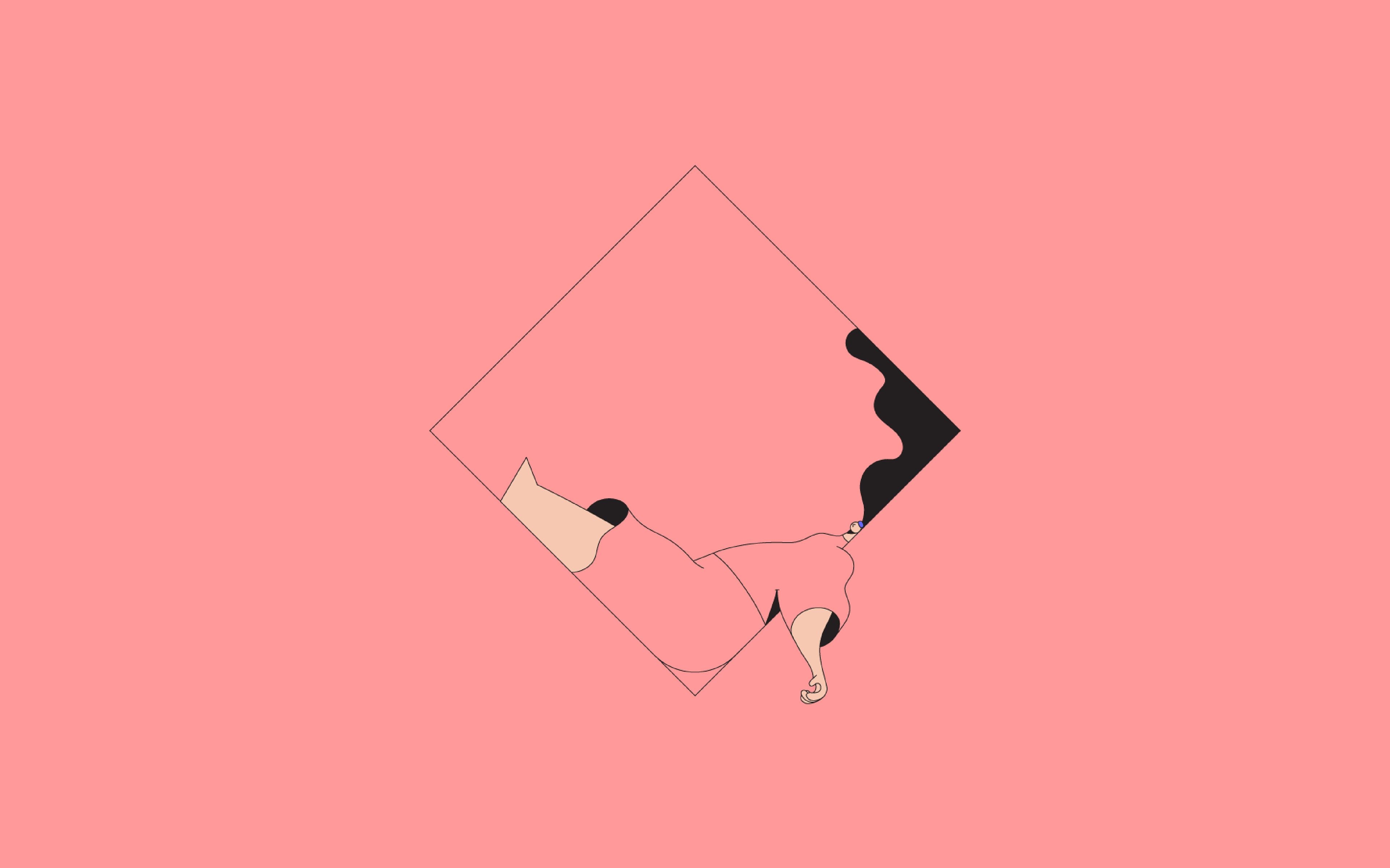 3840x2400 Minimal Drawing Pink Illustration Art Wallpaper, Desktop