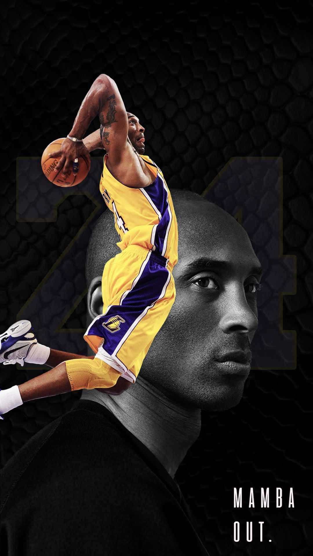 1080x1920 Download Kobe Bryant dribbling the basketball on the court Wallpaper, Phone