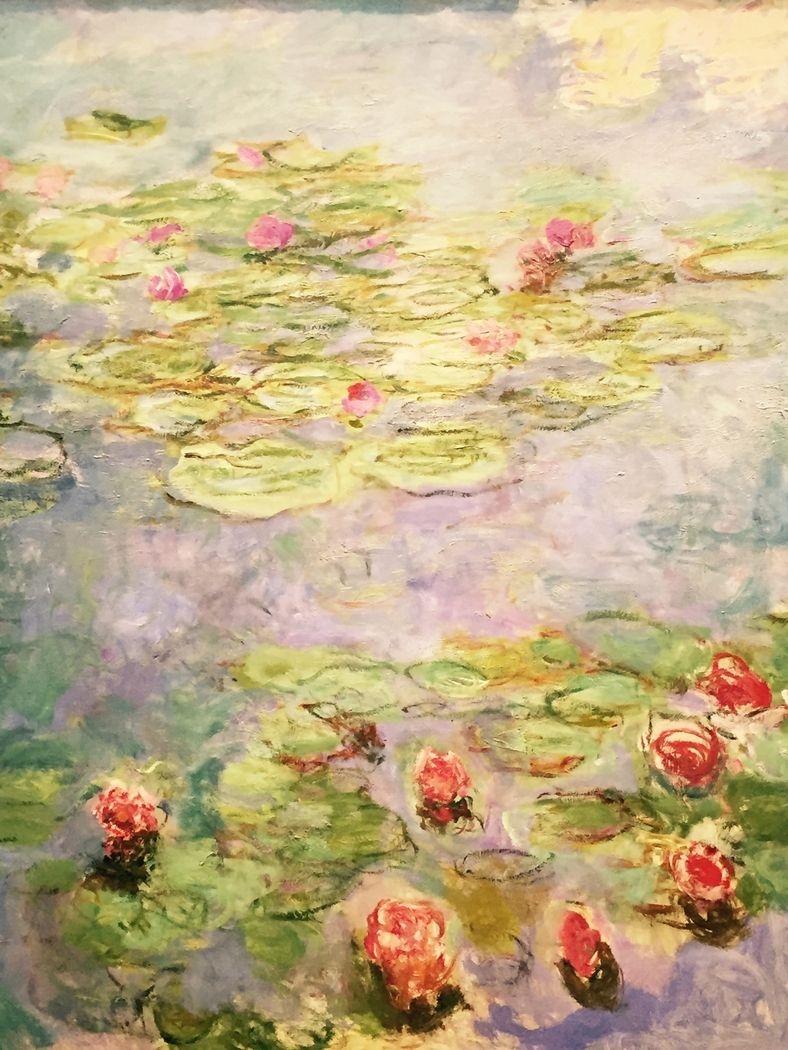 790x1050 Water lilies (red) Claude Monet on USEUM, Phone