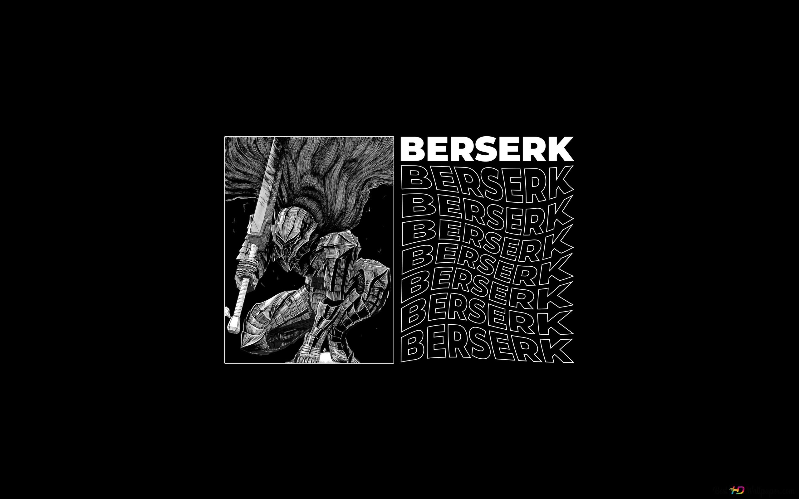 2560x1600 Berserk Black and White Wavy Text 4K wallpaper download, Desktop