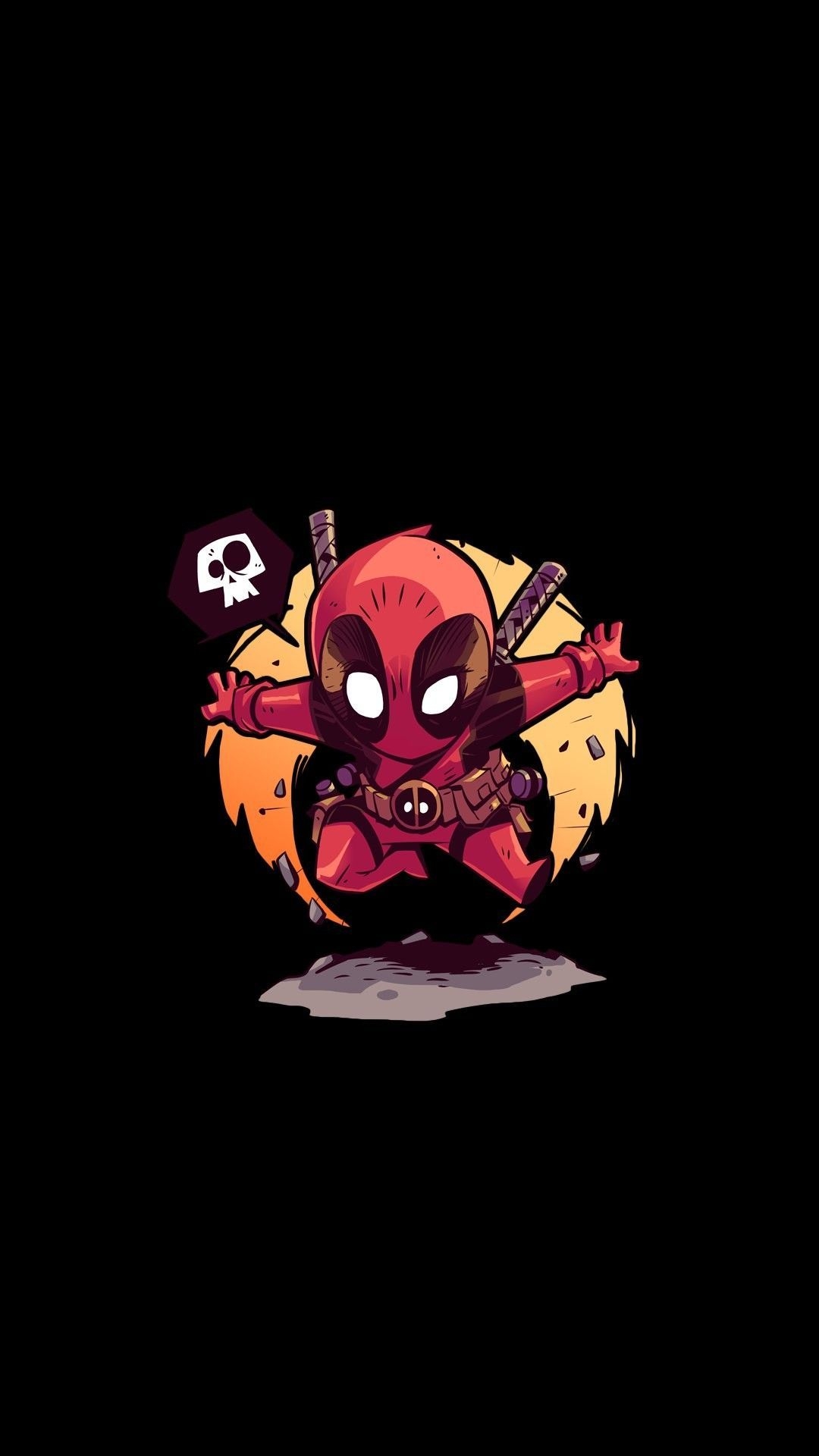 1080x1920 Deadpool Cartoon Wallpaper, Phone