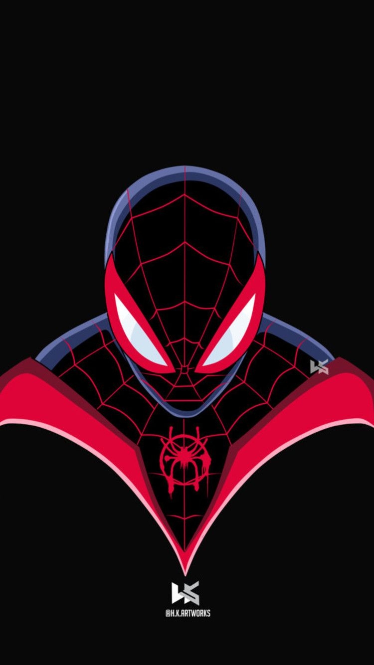 750x1340 Spiderman Miles Morales Art Spider Man.wallpaperafari.com, Phone