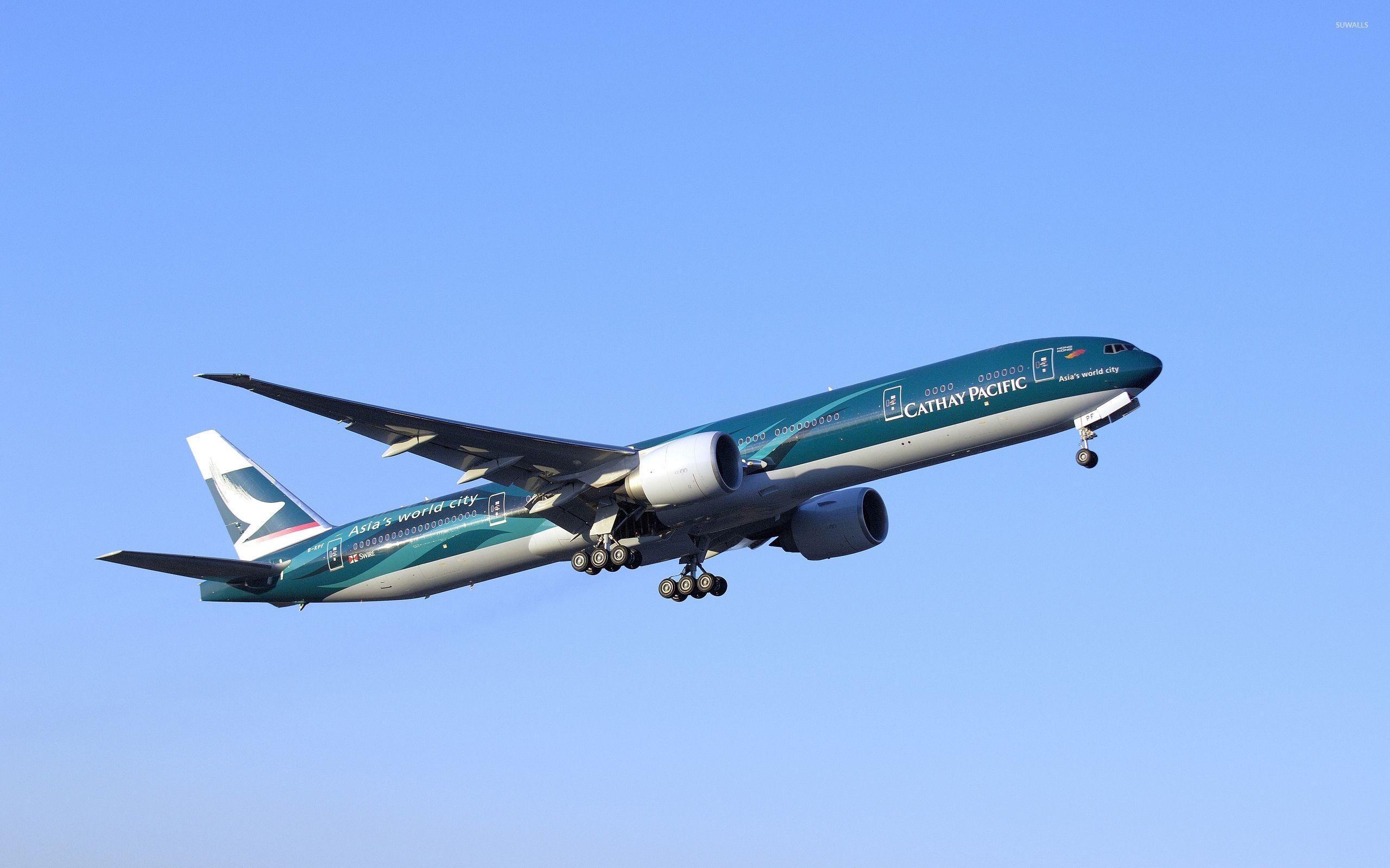 2560x1600 Cathay Pacific Boeing 777 in flight wallpaper, Desktop