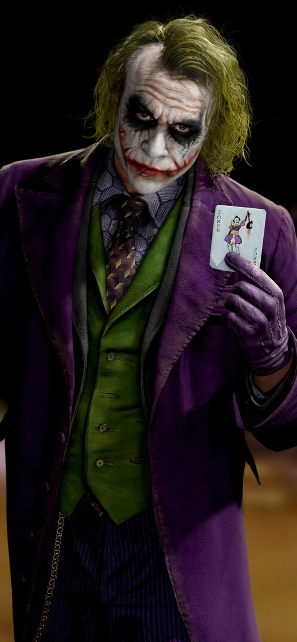 1250x2690 Joker (Heath Ledger) 3D Desktop HD Wallpaper, Phone