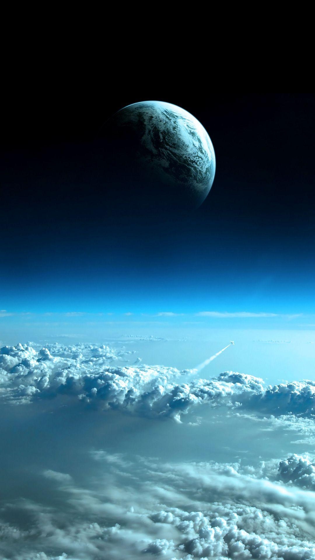 1080x1920 Free download Wallpaper Full HD for Mobile with Moon on The Sky HD, Phone