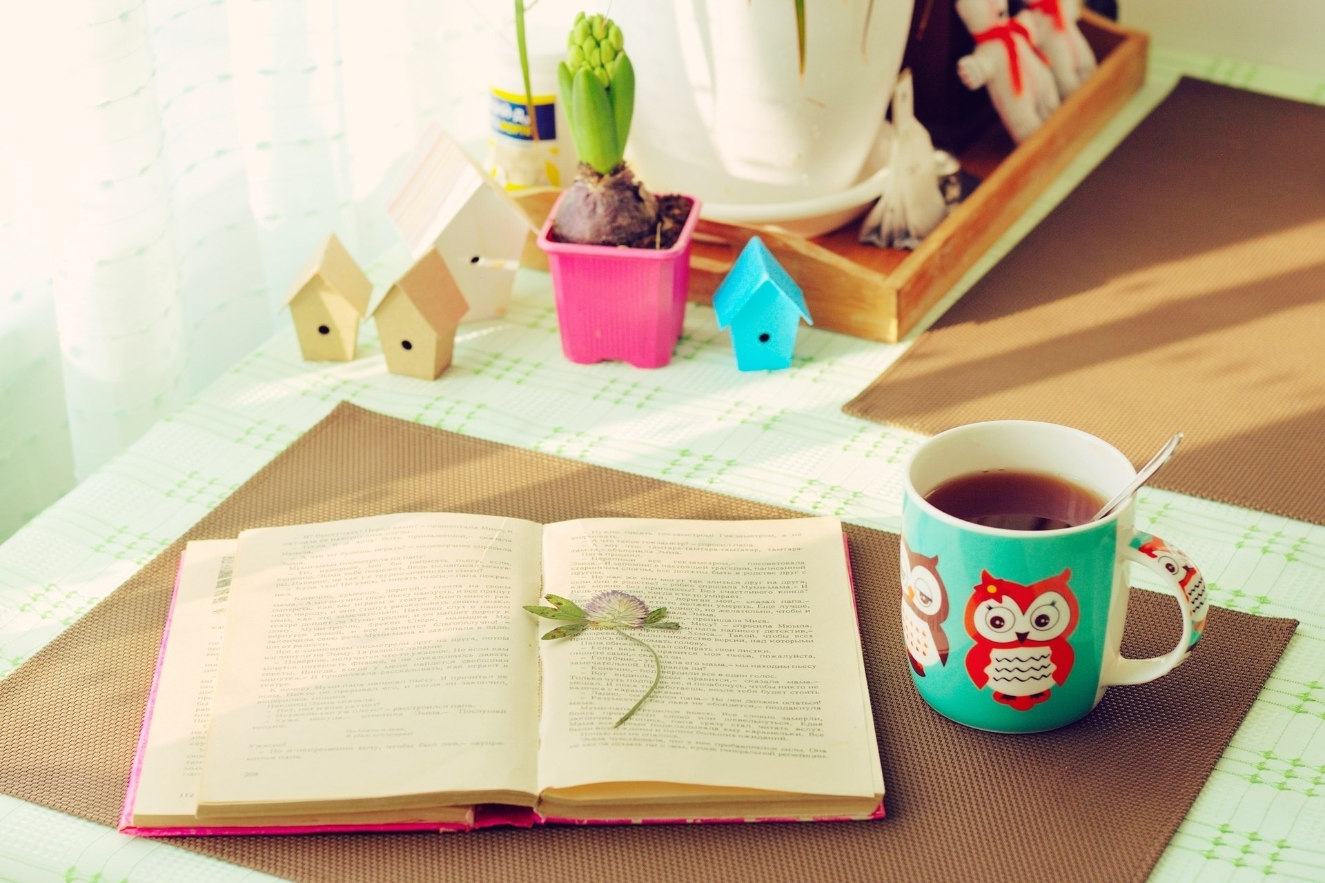 1920x1280 Mood Tea Cup Owl Cute Lovely Book Times House Wallpaper, Desktop