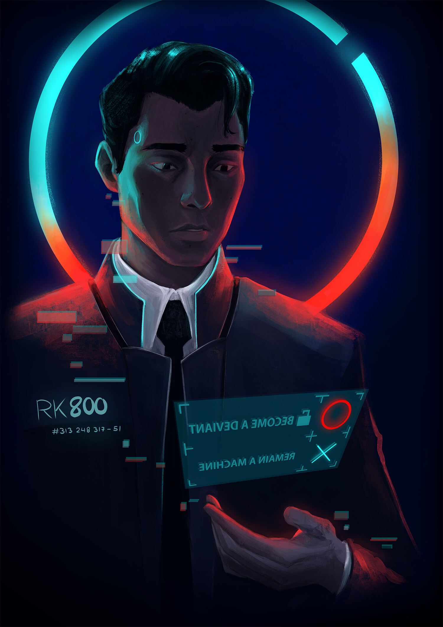 1500x2130 Detroit: Become Human Illustration, Phone