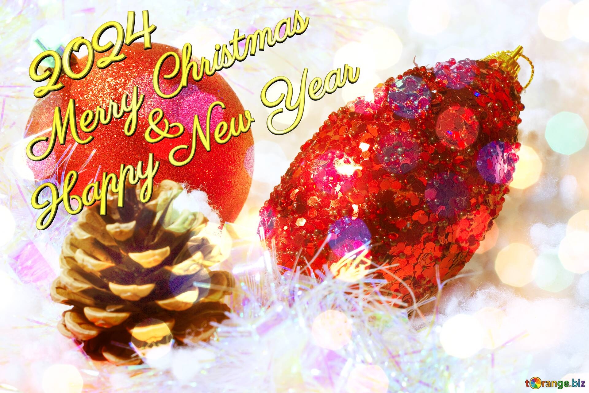 1920x1280 Merry Christmas Happy Year 2024 Greetings Card Background №194790, Desktop