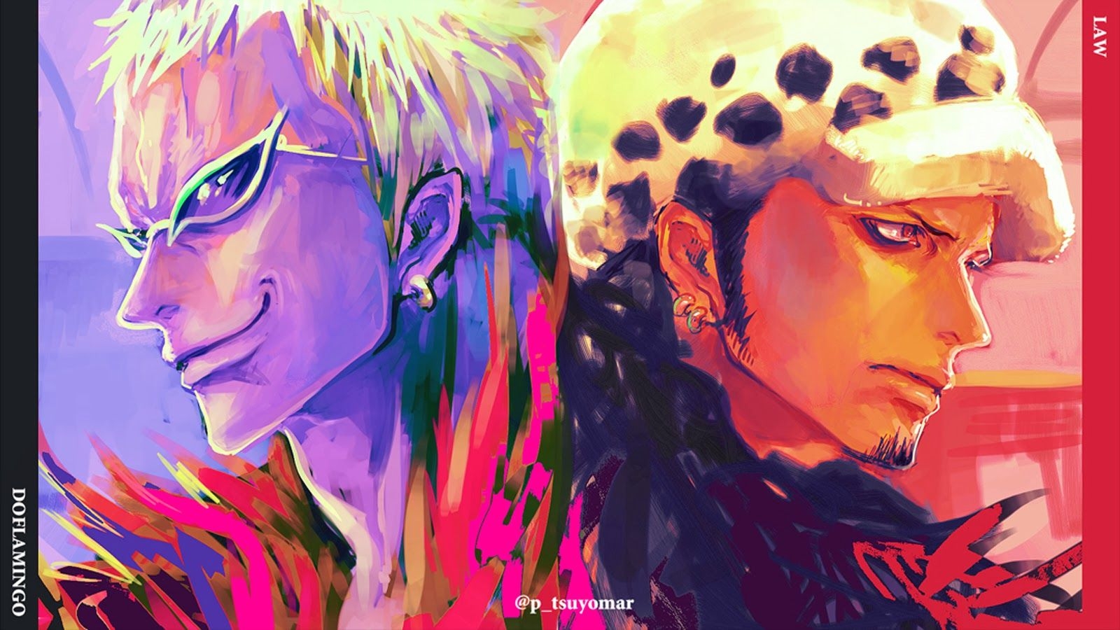 1600x900 Free download doflamingo trafalgar law one piece anime HD, Desktop