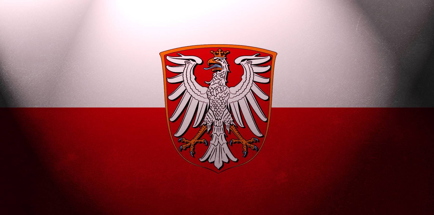 1800x900 Polish Flag Wallpaper, Dual Screen