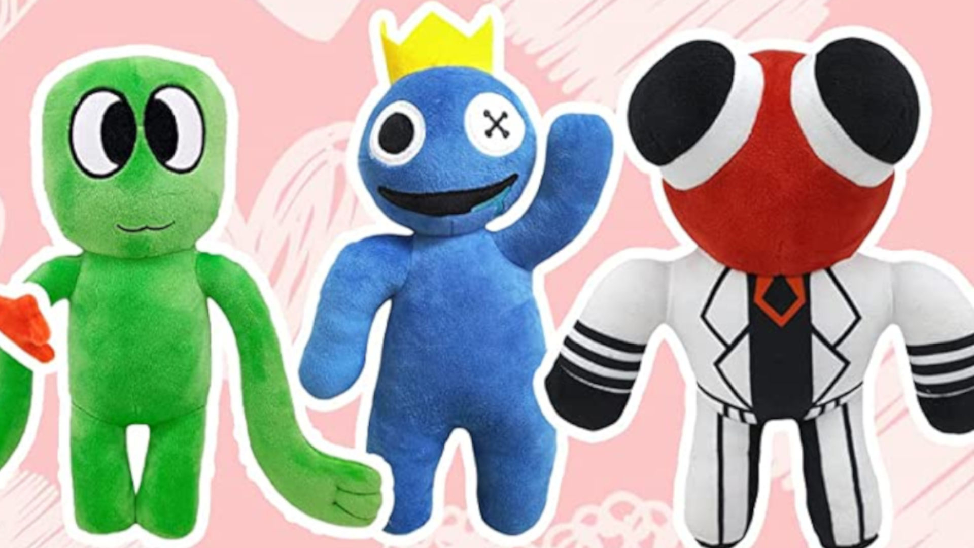 1920x1080 Rainbow Friends plush and action figures, Desktop