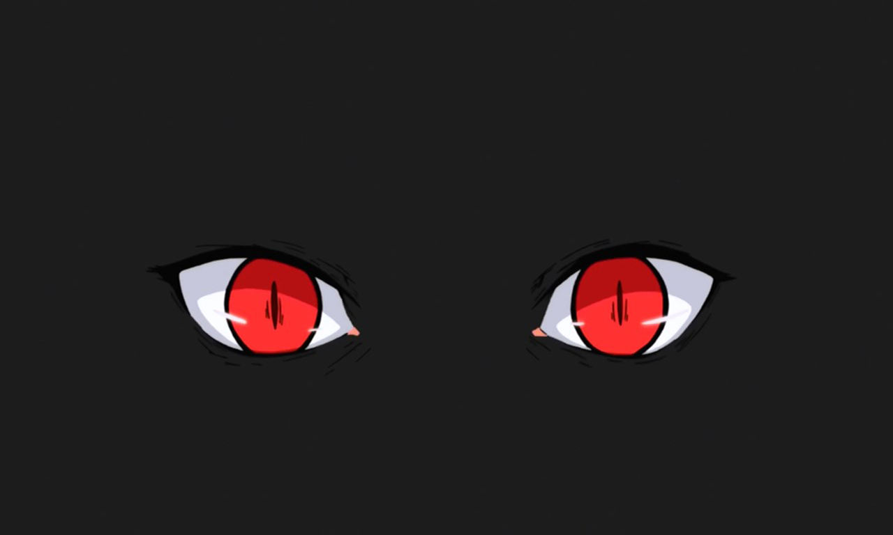 1280x770 #eyes, #black, #red eyes, #digital art, #Kagerou Project, Desktop