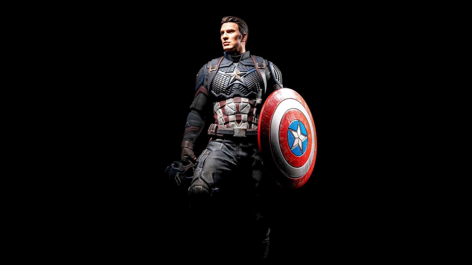 1920x1080 Desktop wallpaper captain america, toy art, dark, HD image, picture, background, c49eed, Desktop