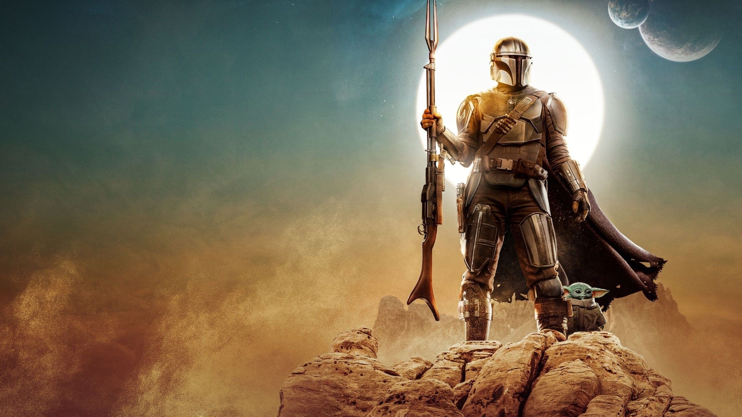 2560x1440 Grogu and The Mandalorian HD The Mandalorian Wallpaper, Desktop