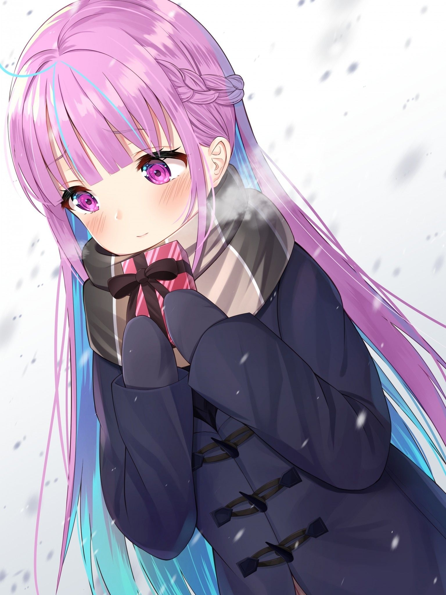 1540x2050 Download  Minato Aqua, Aqua Ch, Purple Hair, Cute, Phone