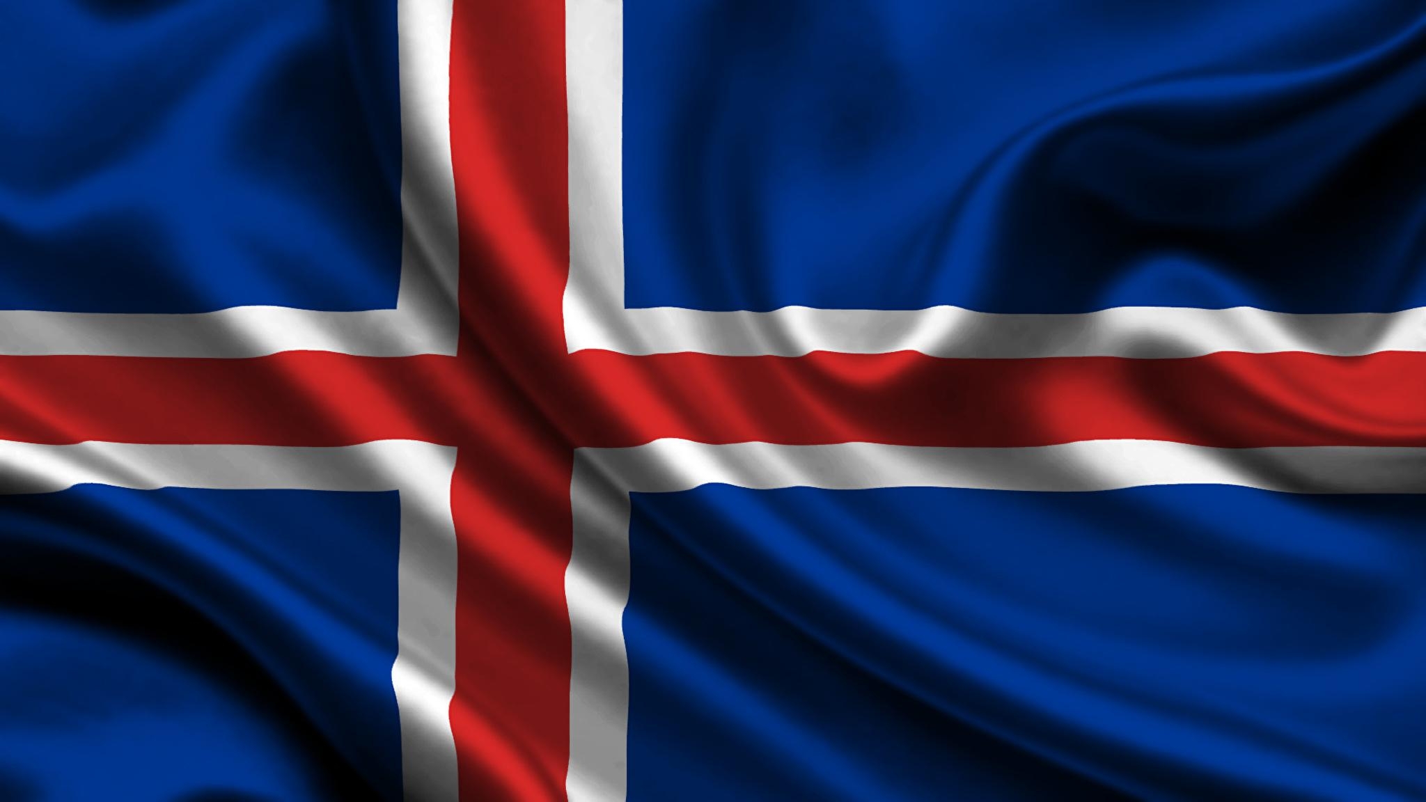 2050x1160 Wallpaper Iceland Flag Cross, Desktop