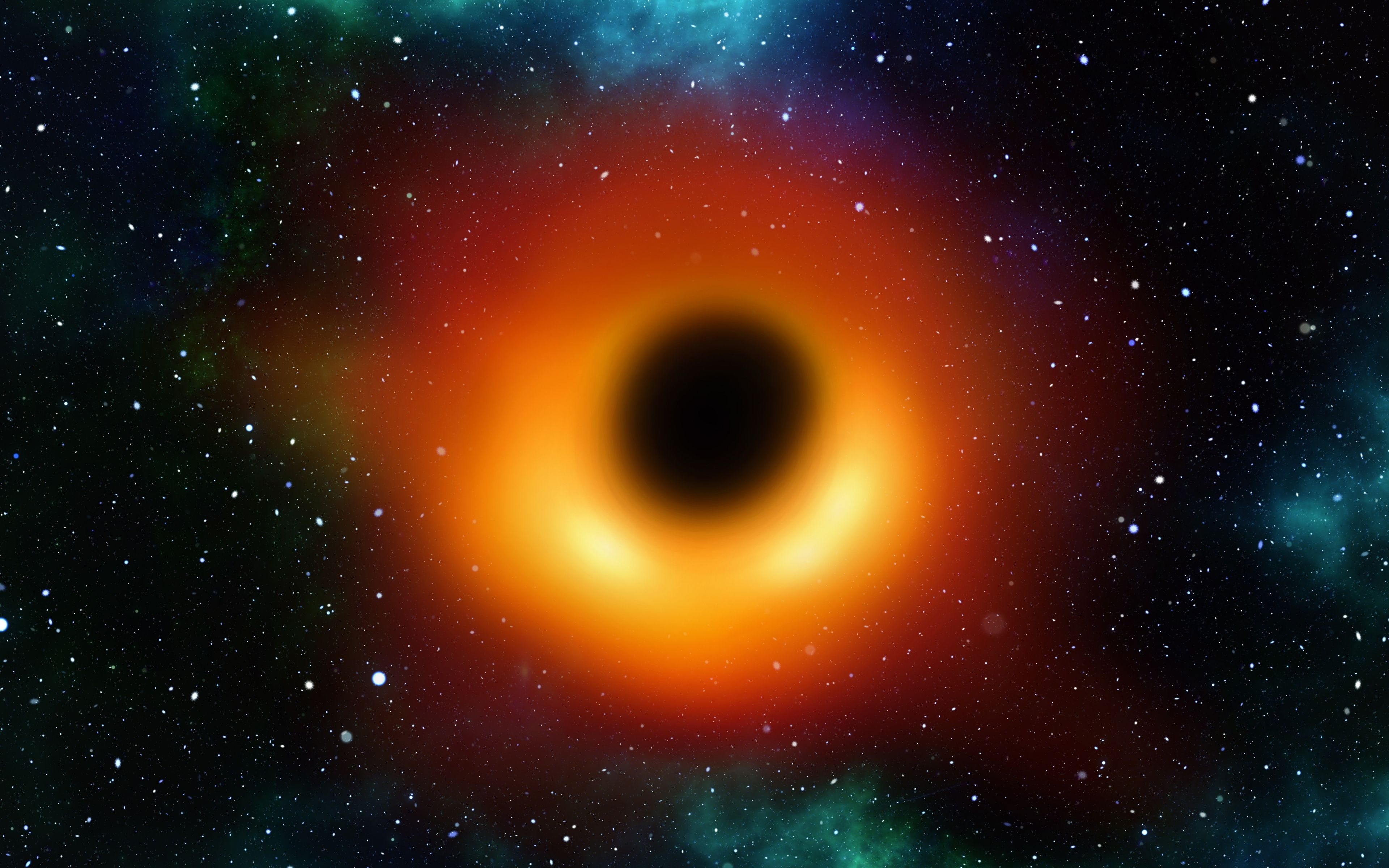 3840x2400 Download Black hole, space, cosmos, digital art wallpaper, Desktop