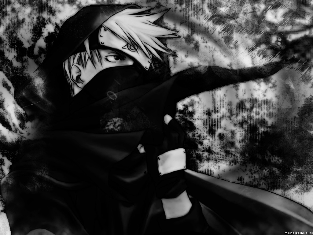 1030x770 Naruto Wallpaper: KAKASHI- black and white day, Desktop