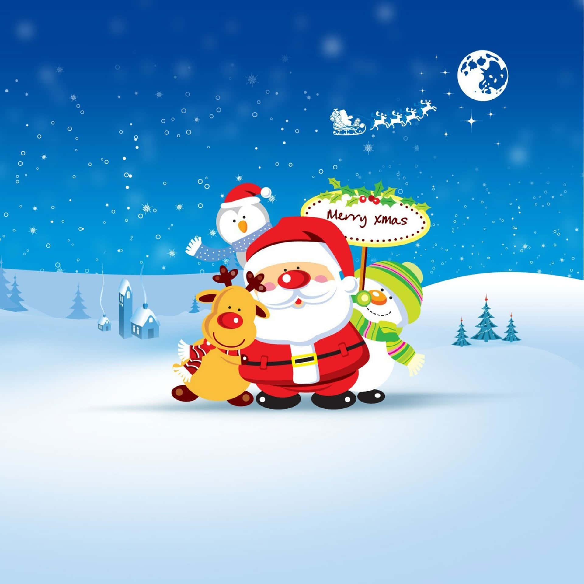 1920x1920 Download Celebrate The Holidays With A Festive Tablet Wallpaper, Phone