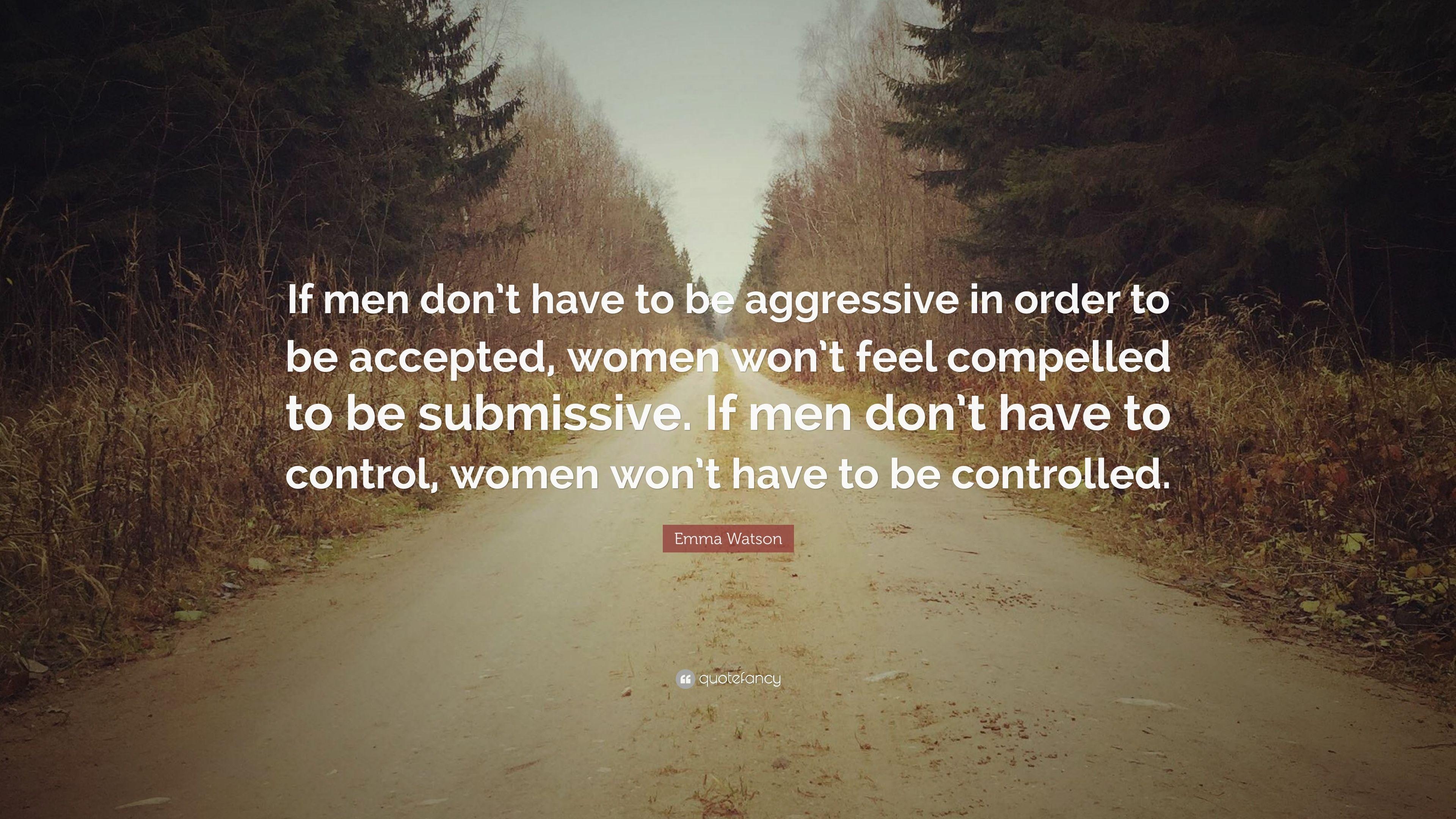 3840x2160 Emma Watson Quote: “If men don't have to be aggressive in order to, Desktop