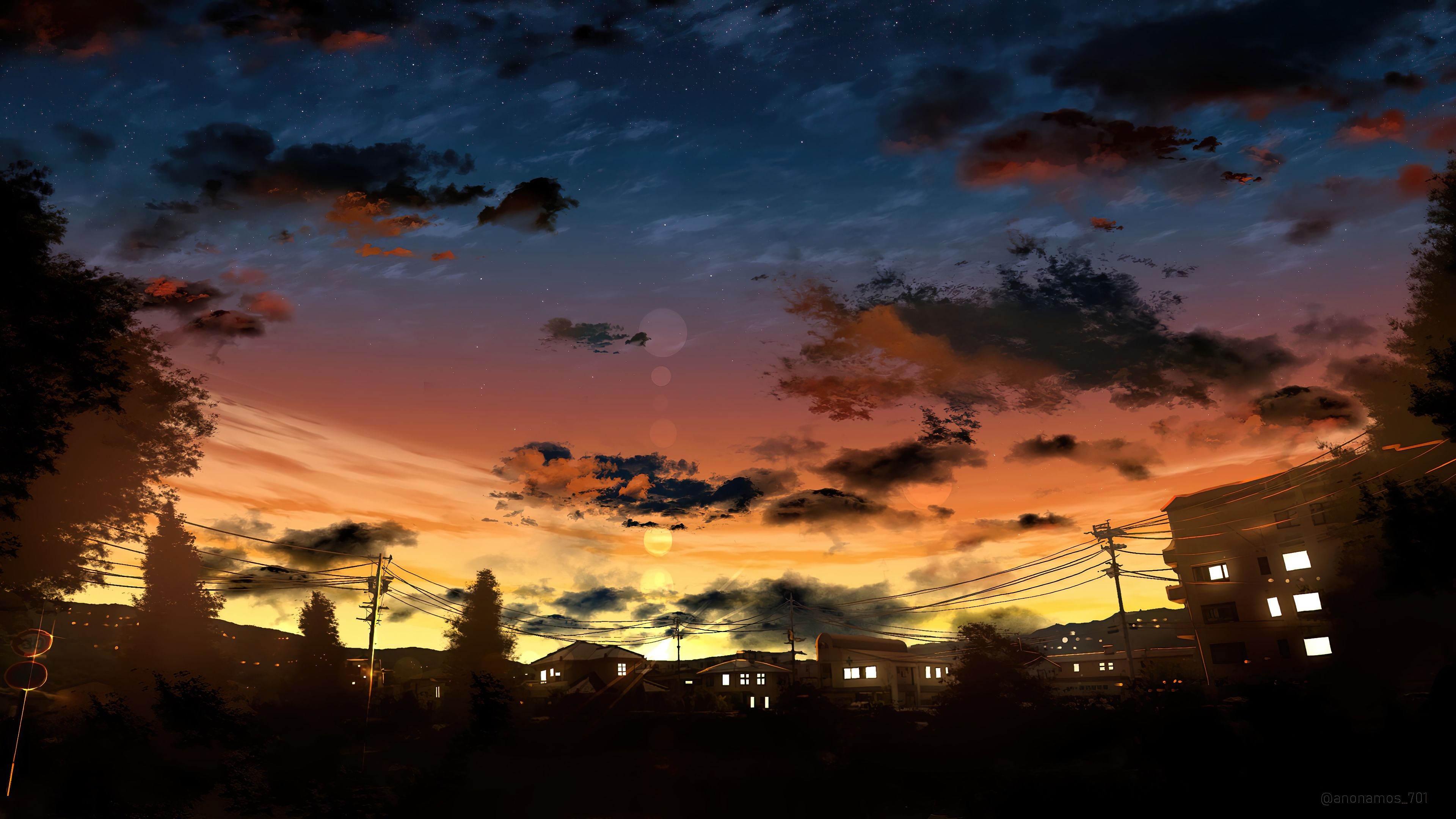 3840x2160 Anime, Sky, Sunrise, Scenery, 4K wallpaper. Mocah.org HD Desktop Wallpaper, Desktop