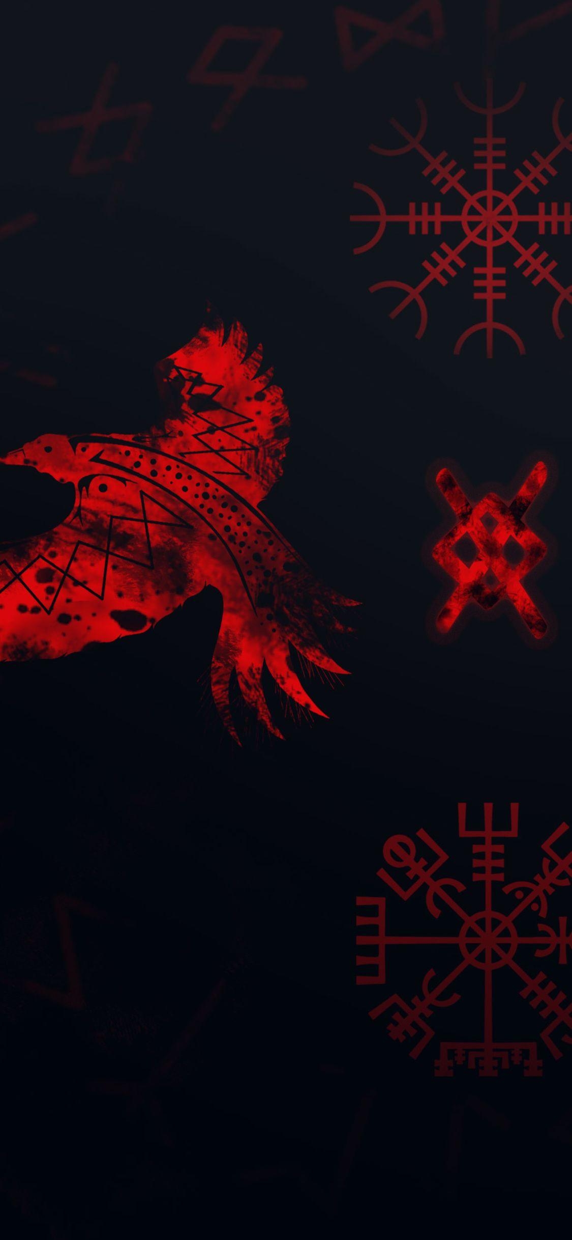1130x2440 desktophdwallpaper.org. Viking wallpaper, Vikings, Nordic symbols, Phone