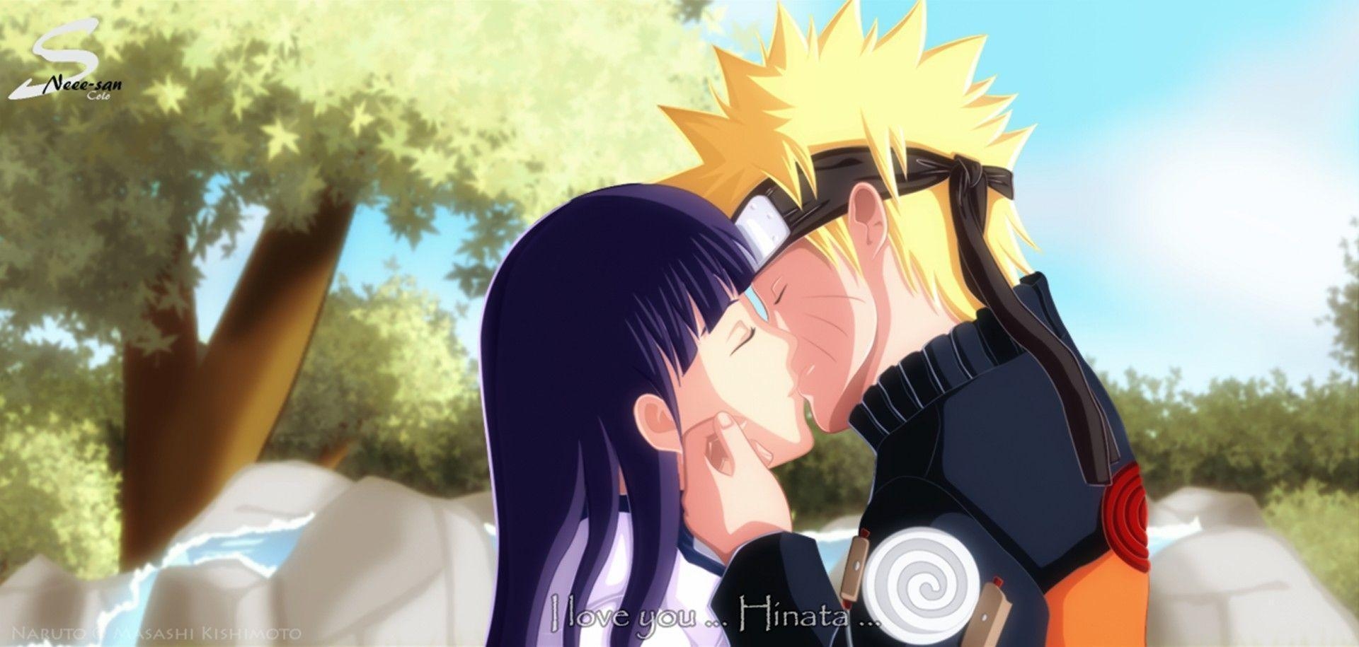 1920x920 Naruto Hinata Kiss HD Wallpaper of Anime, Dual Screen