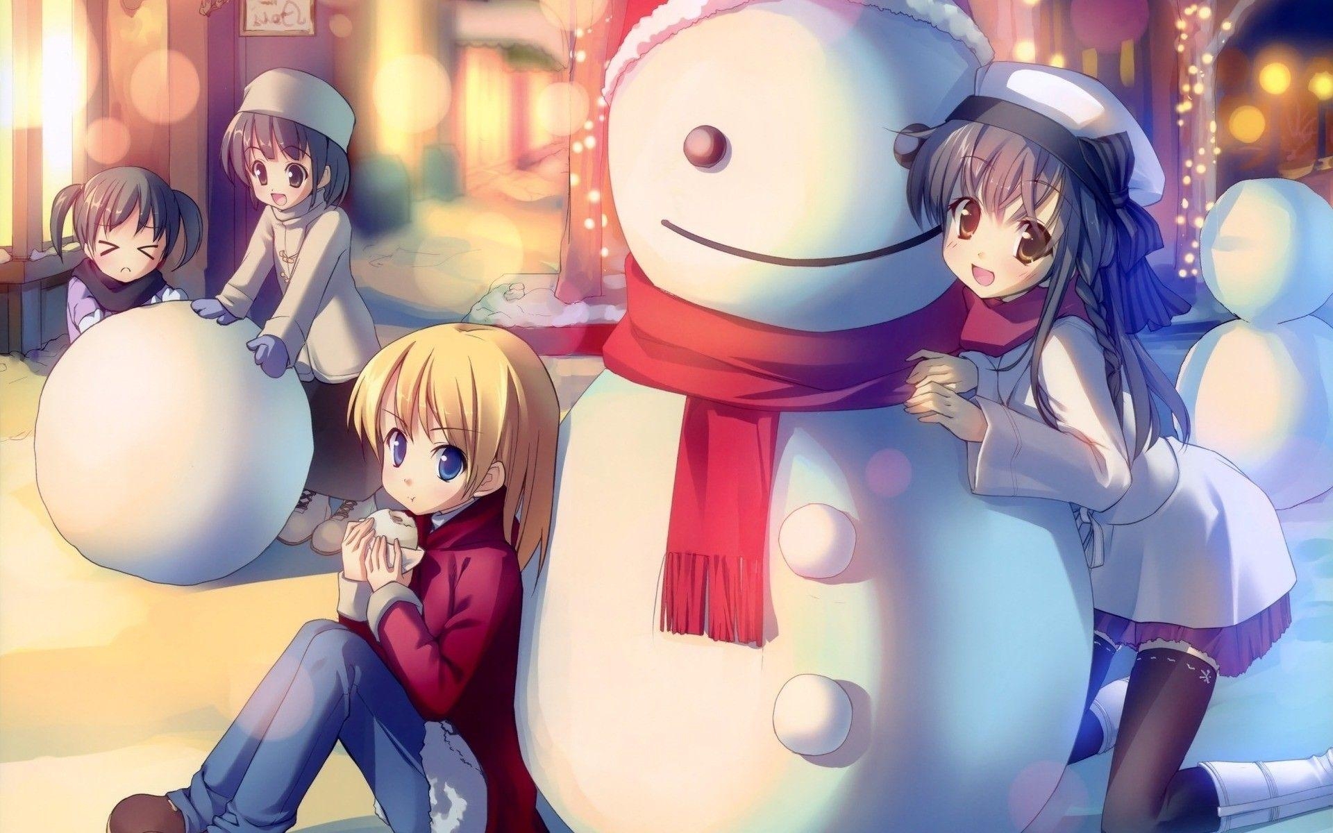 1920x1200 christmas anime scene, Desktop