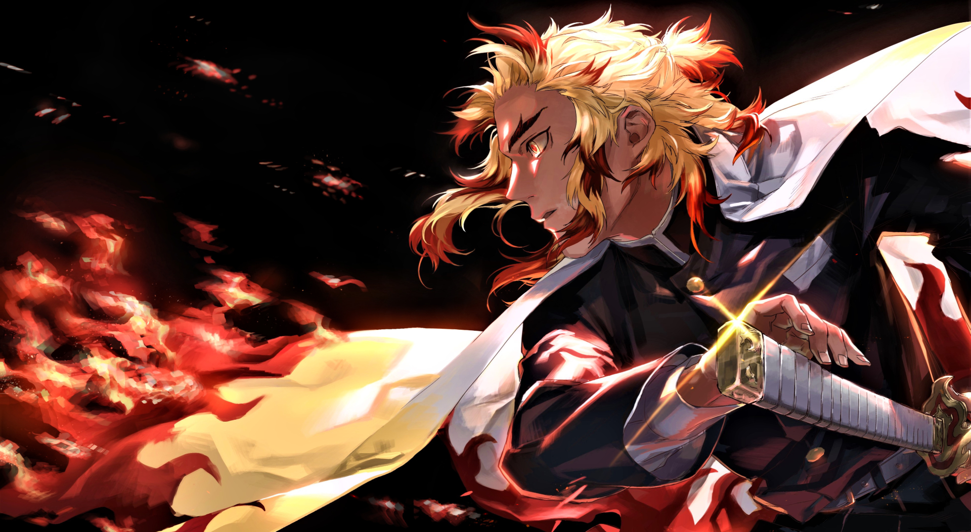 1920x1060 Demon Slayer Kyojuro Rengoku Flame Hashira 4K live wallpaper [DOWNLOAD FREE], Desktop