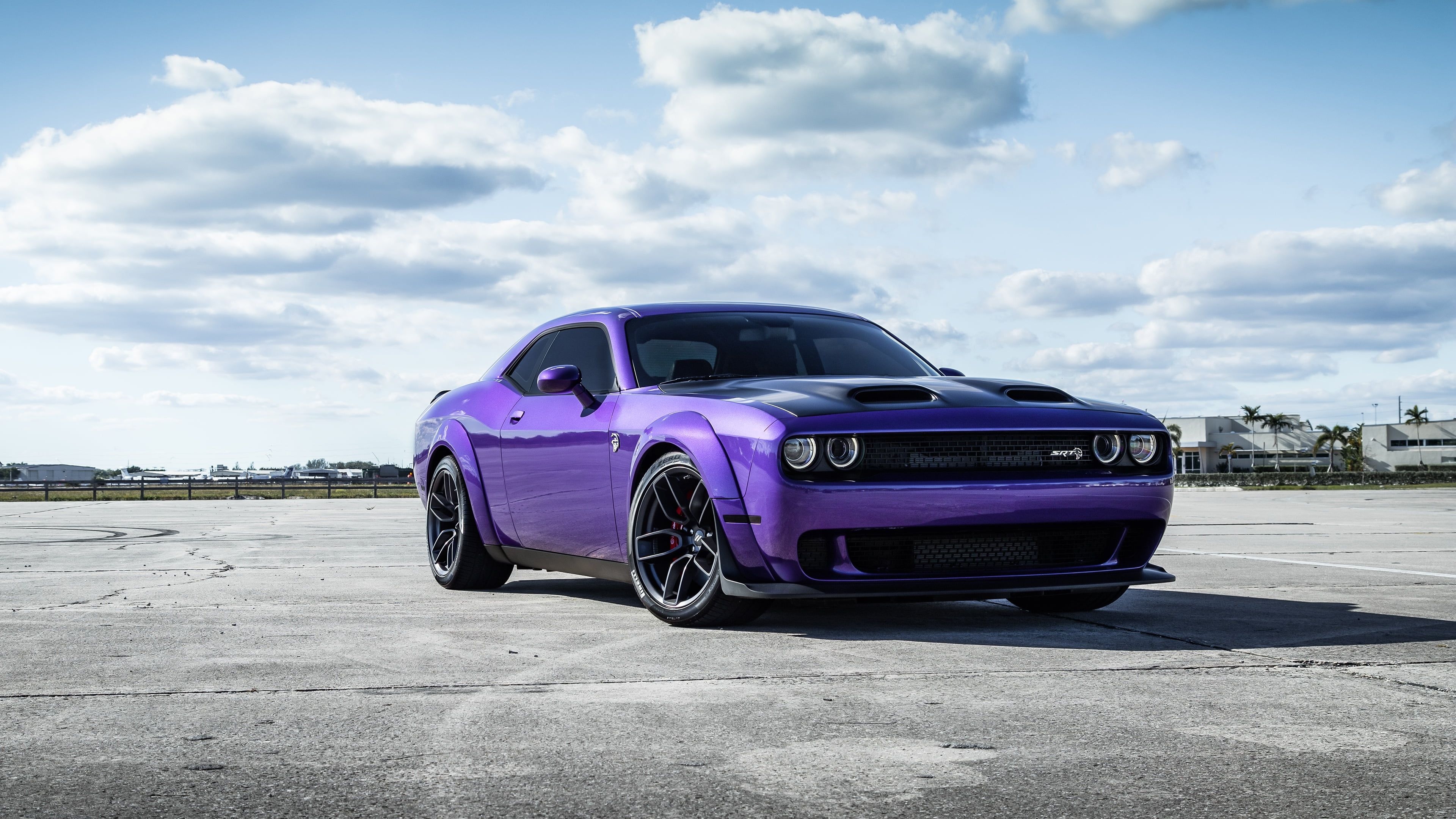 3840x2160 Dodge Dodge Challenger #Car Muscle Car Purple Car #Vehicle K #wallpaper #hdwallpaper #desktop. Dodge challenger, Purple car, Dodge challenger hellcat, Desktop